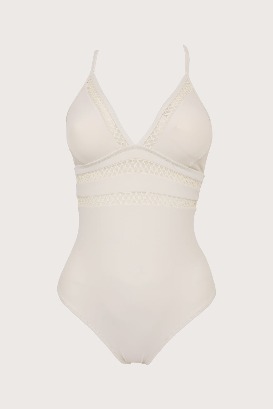 Cycas Triangle One Piece - White