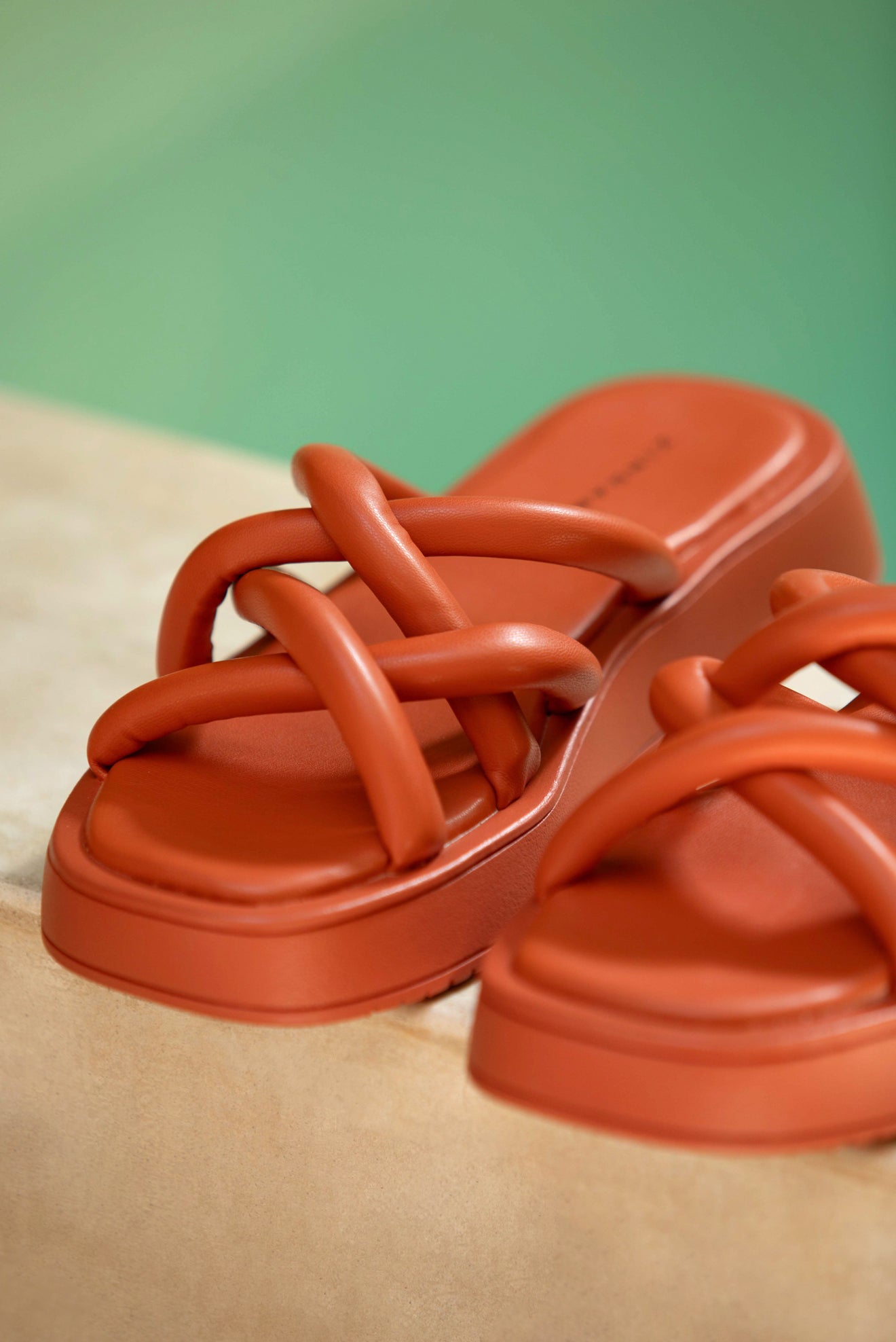 Pilea Orange Sandals