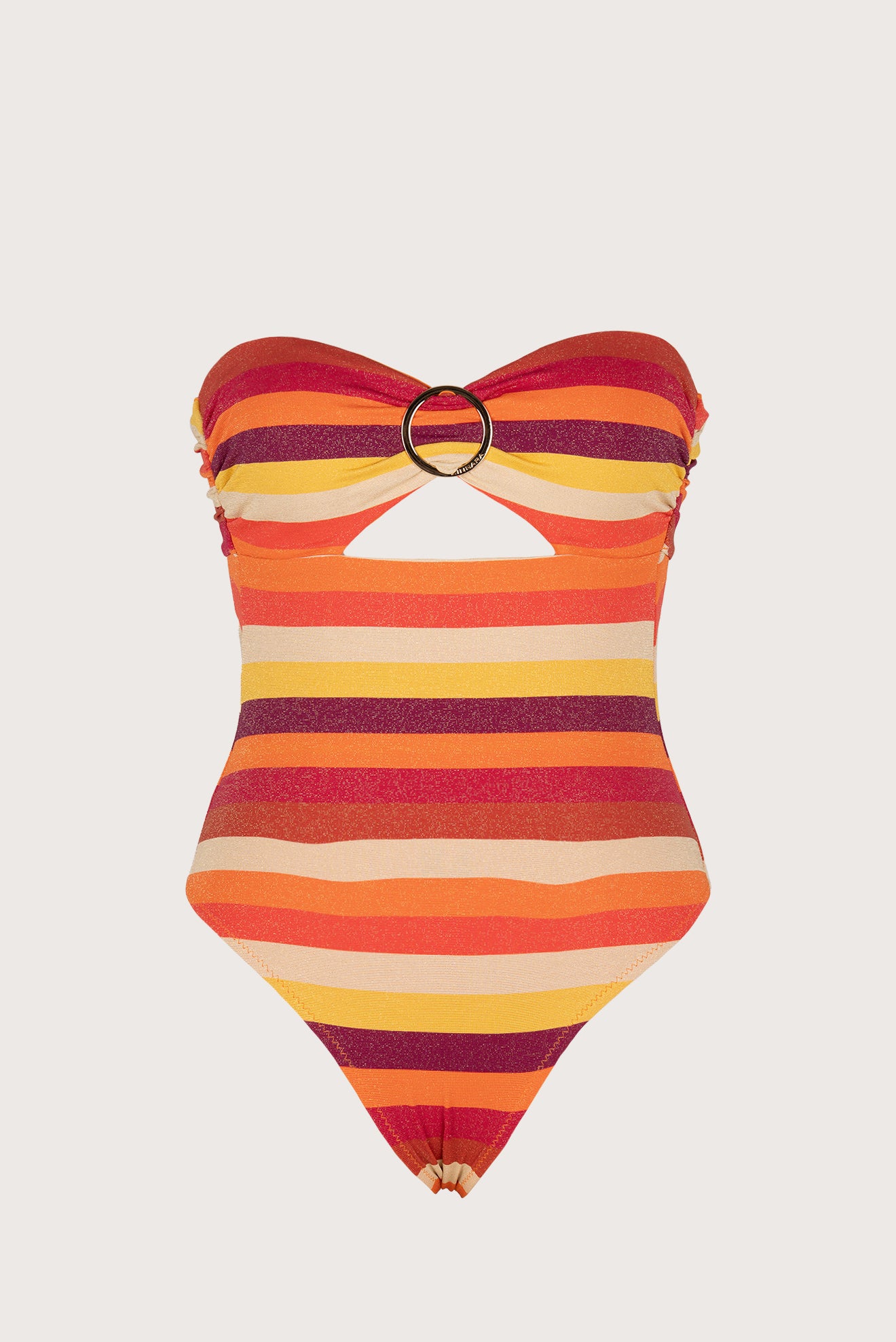 SUNSET BANDEAU ONE-PIECE GOLDEN RING