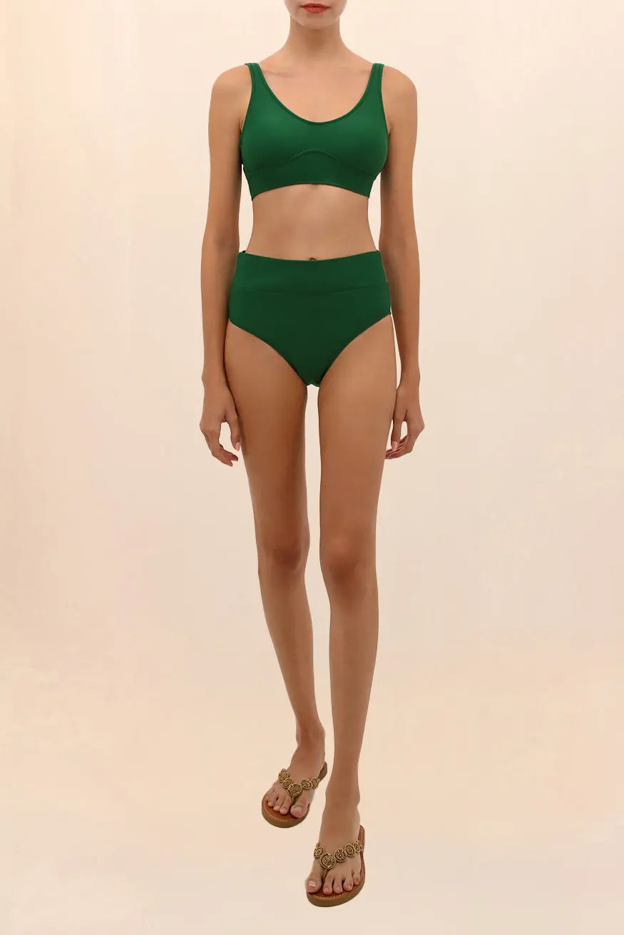 TOP CON FAJA CARVICO VERDE Zingara