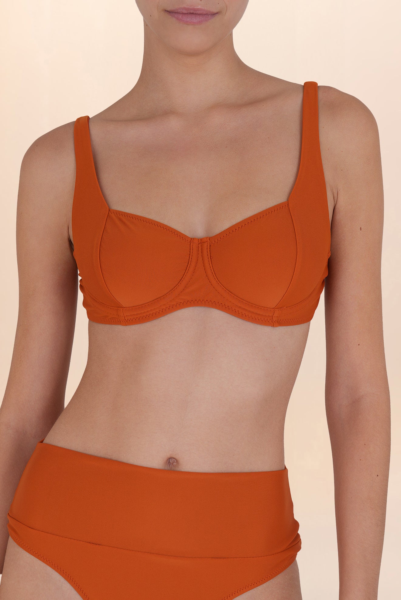 Corset Bikini Top Fox Orange