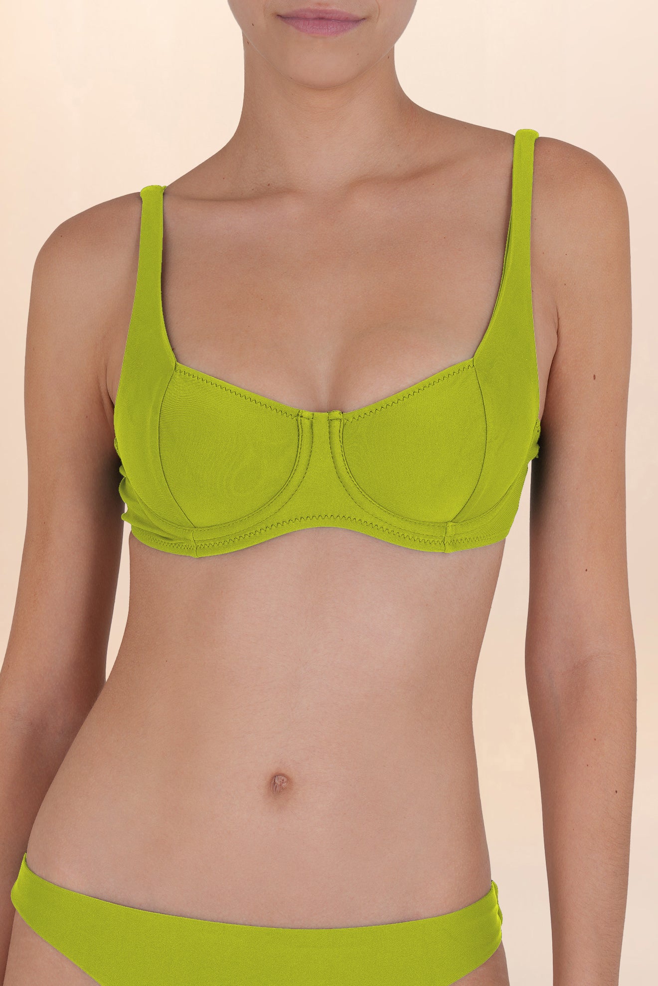 Corset Bikini Top Joker Lime Green