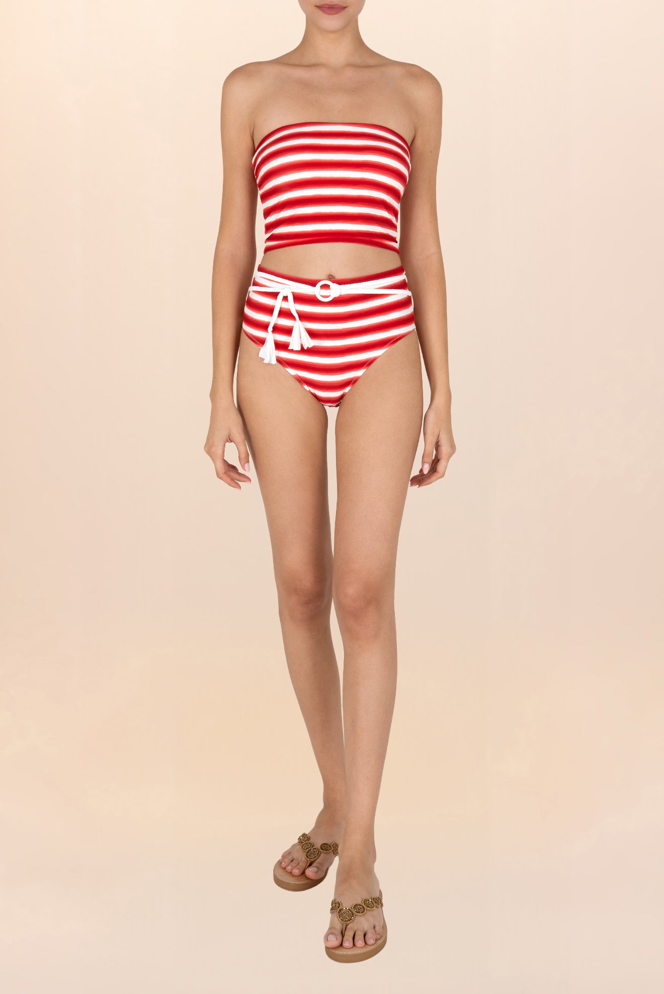 Arona High Waist Braided Belt Bottom