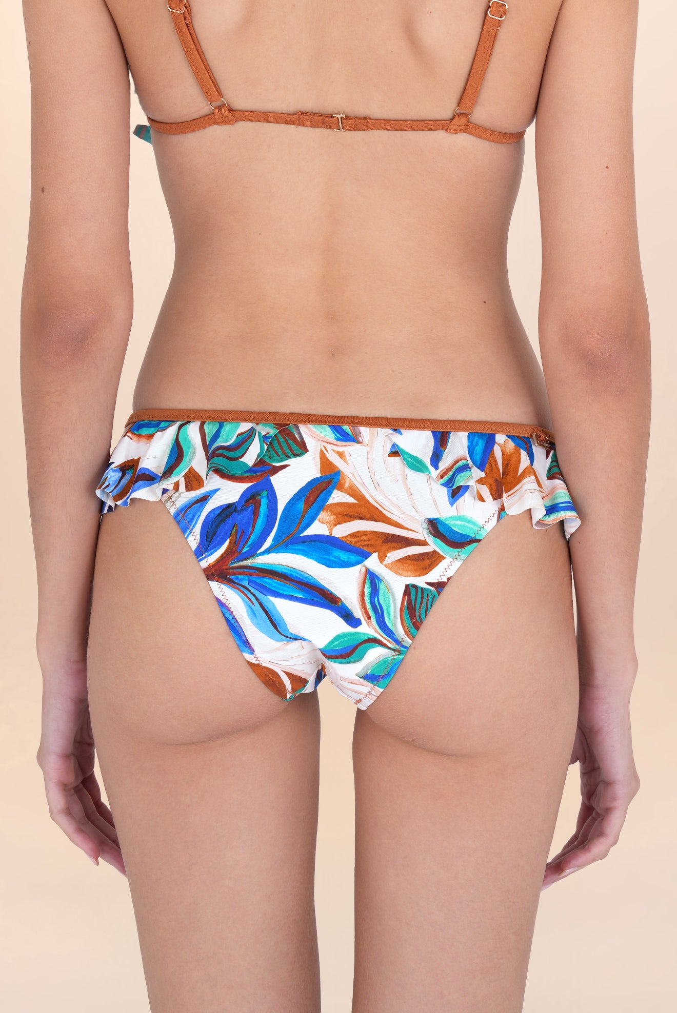 Ruffled Trim Bikini Bottom Metz
