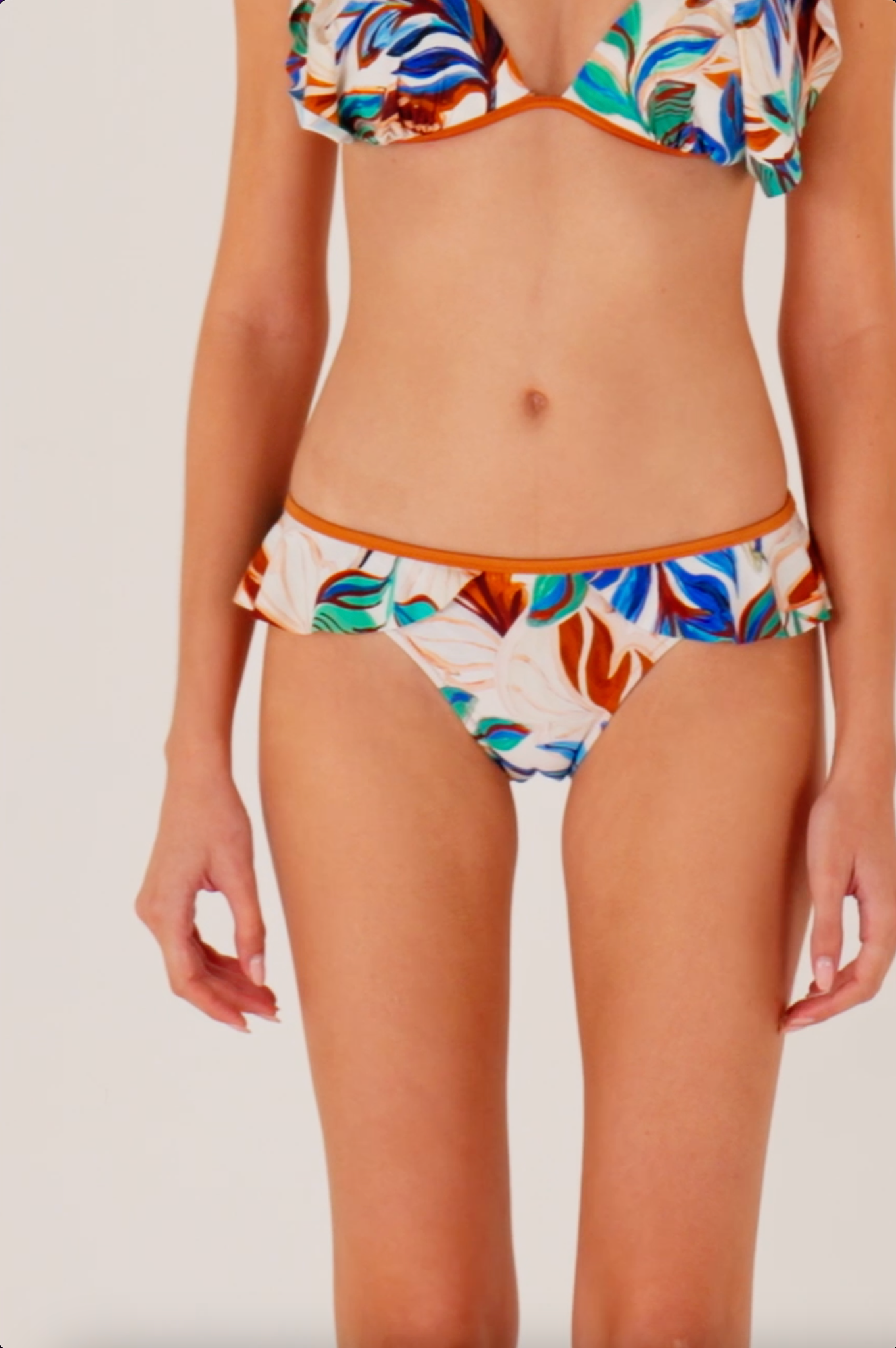 Ruffled Trim Bikini Bottom Metz