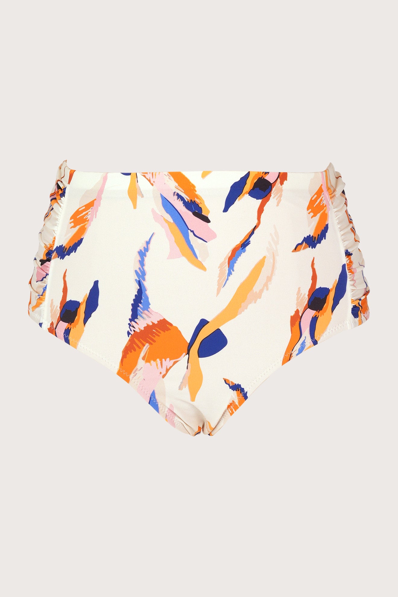 Calais High-Waisted Ruched Bikini Bottom