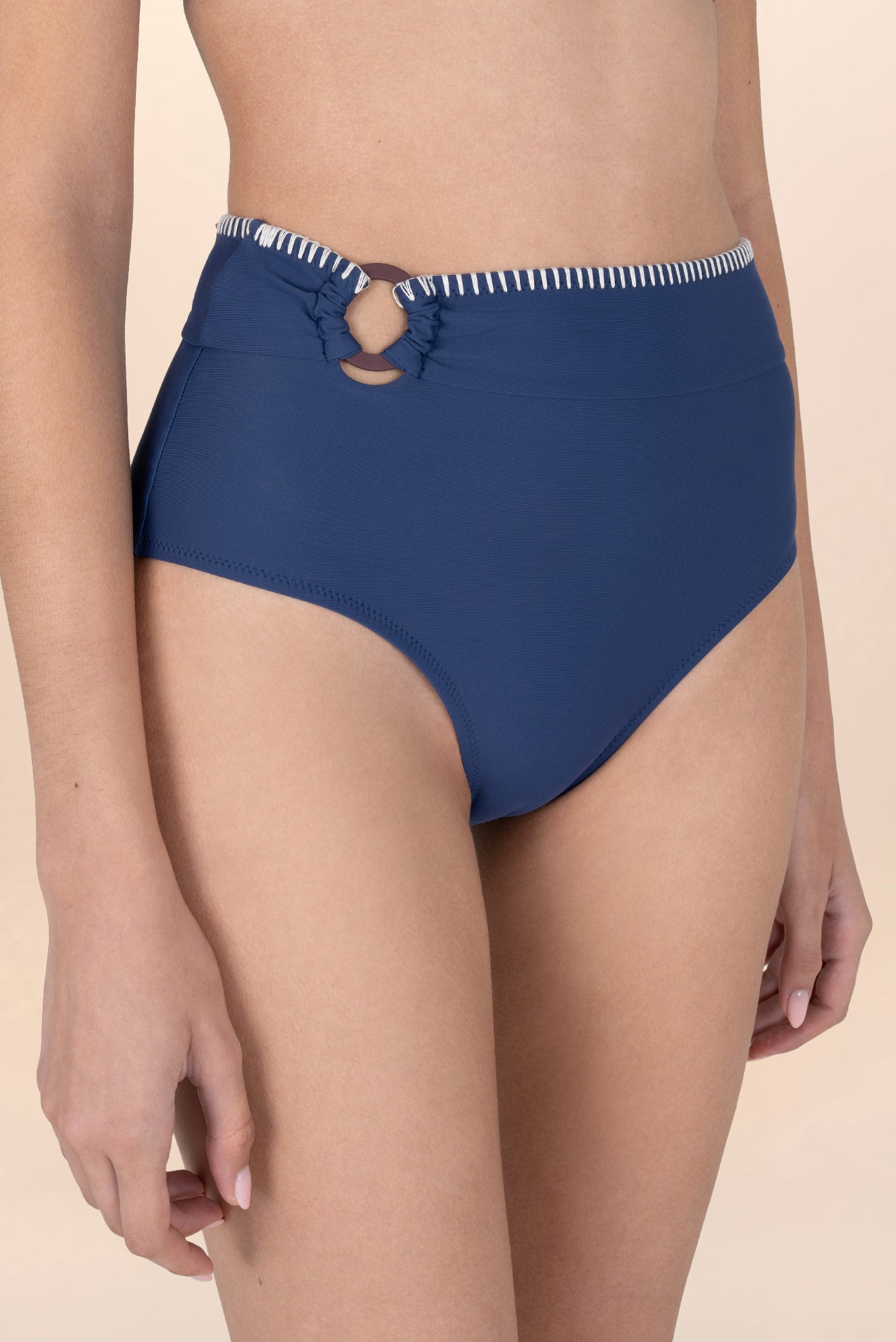 High-Waist Ring Bottom Sarzay Blue