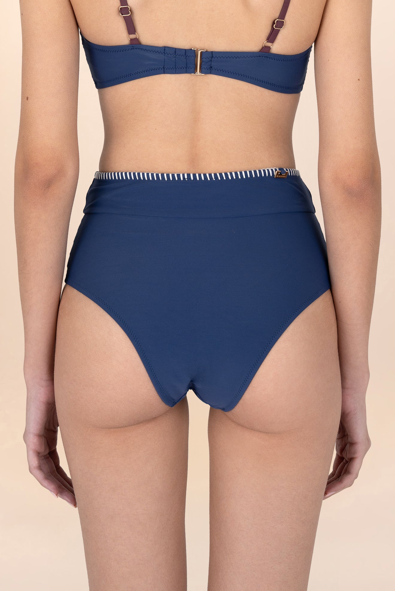 High-Waist Ring Bottom Sarzay Blue