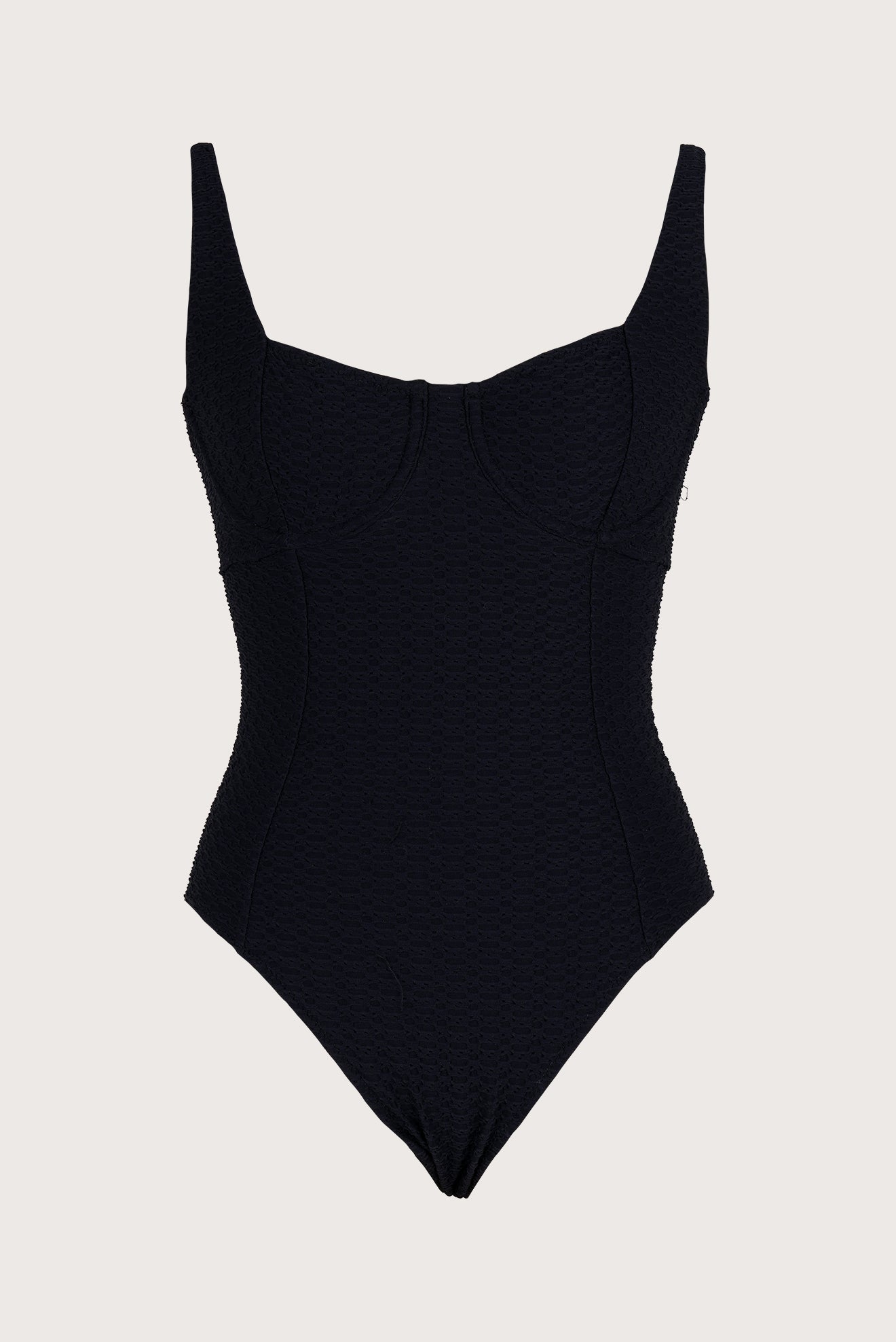 Koloa Corset One-Piece Swimsuit Black