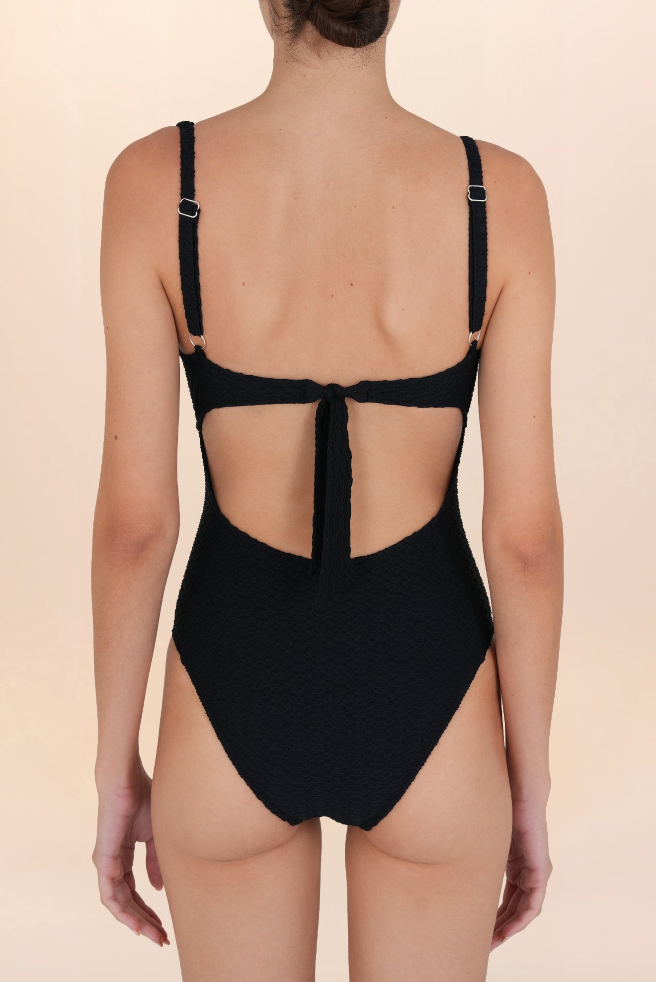 Koloa Corset One-Piece Swimsuit Black