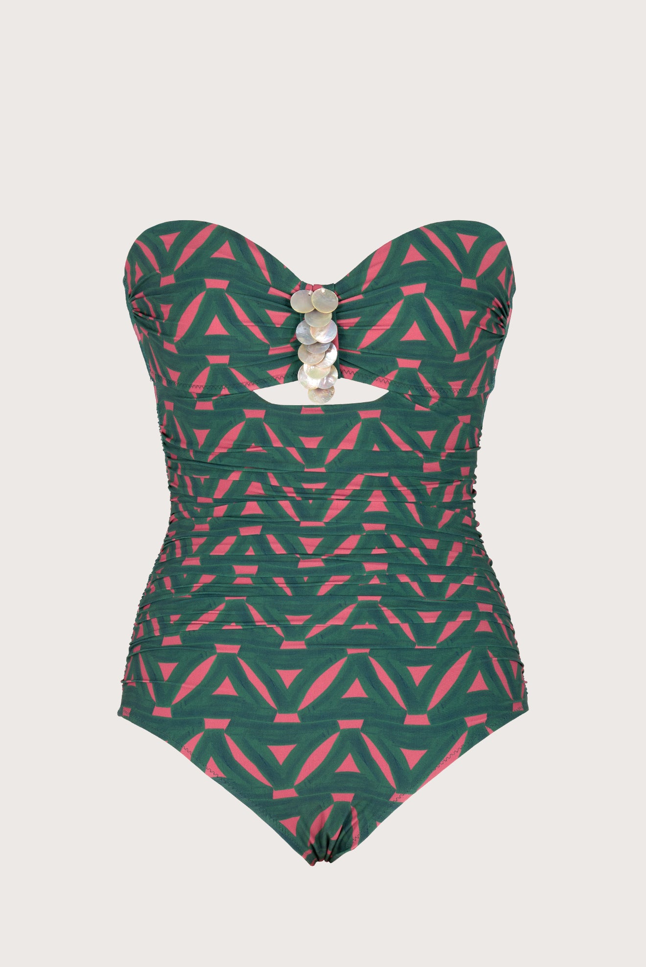 Ruched Strapless One-Piece Troyes