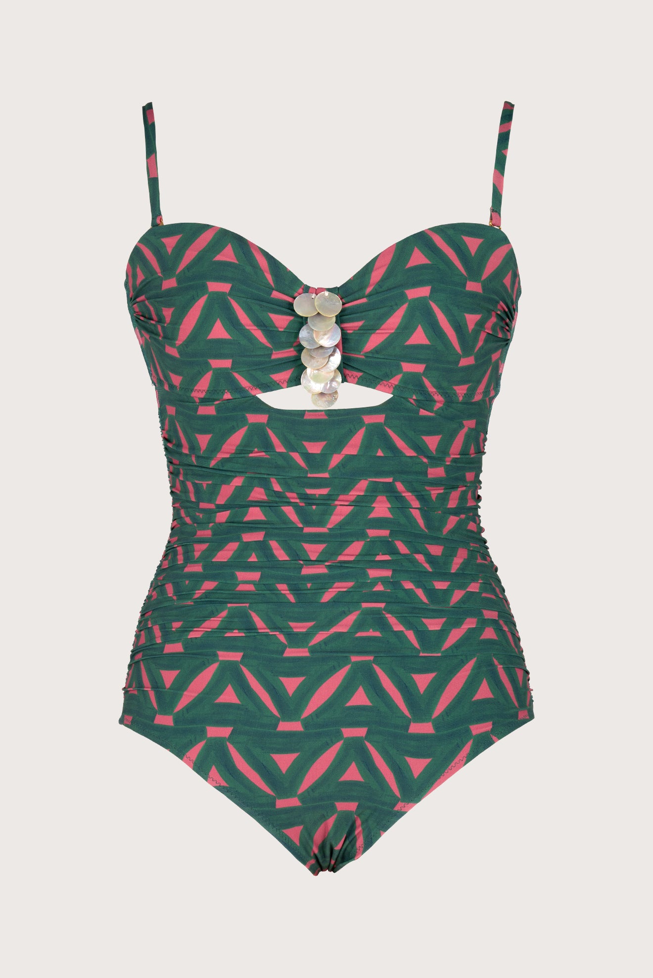 Ruched Strapless One-Piece Troyes