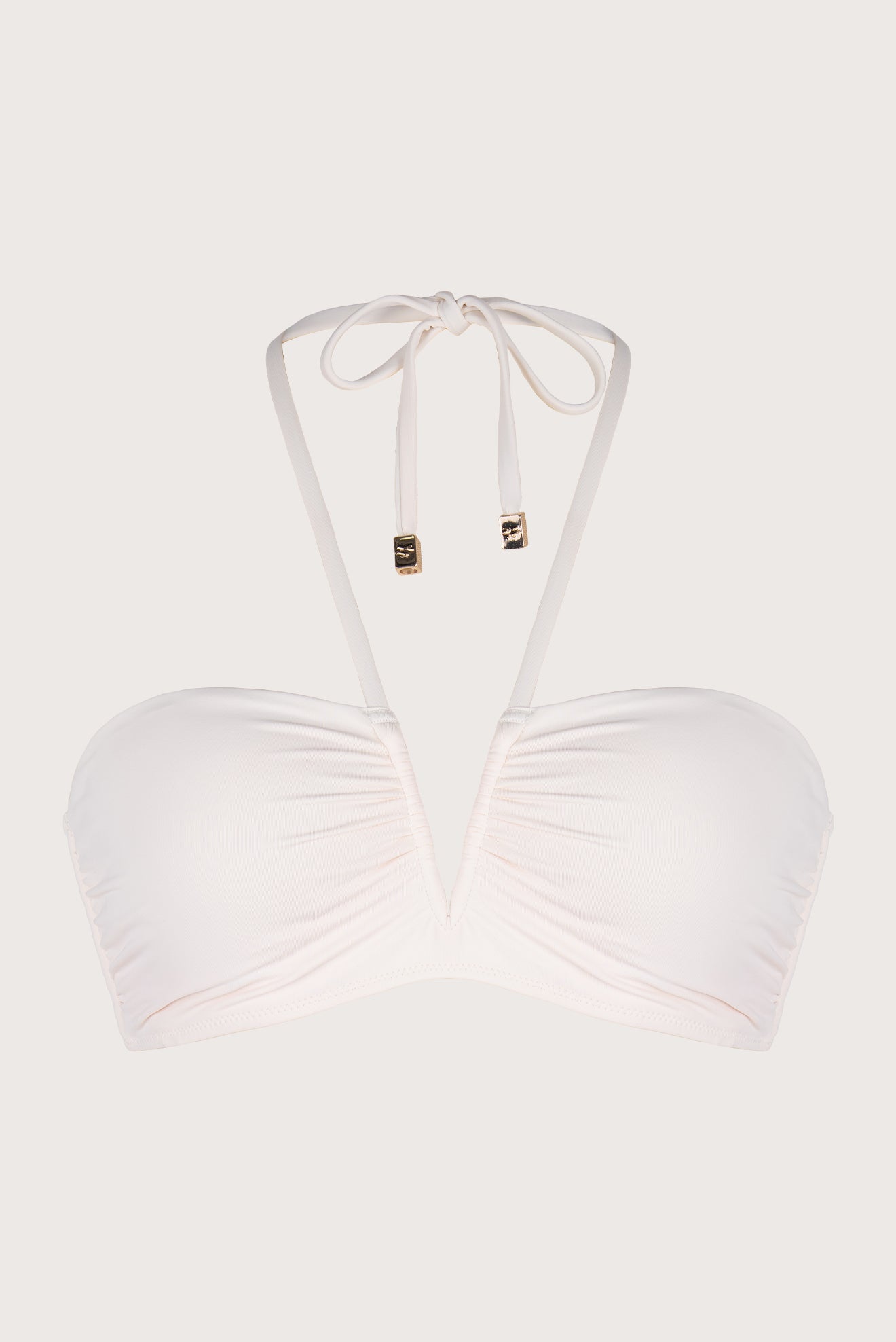 Bandeau V-Strap Top Off White