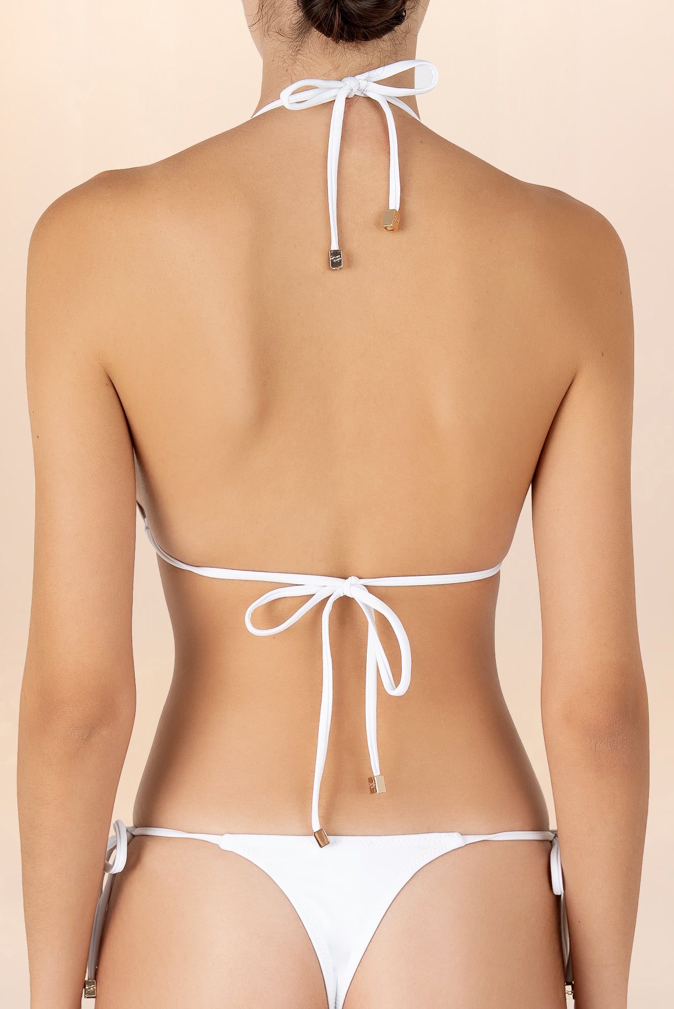 White Beads Triangle Top