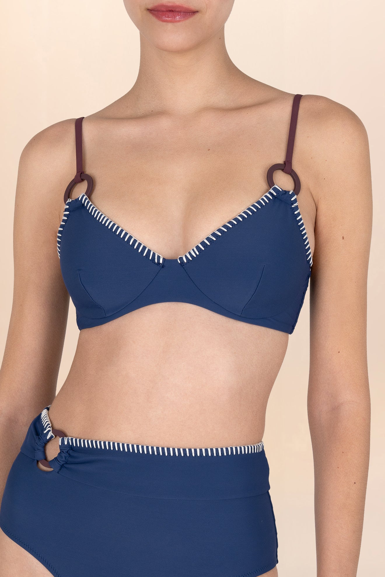 Corset Ring Bikini Top Sarzay Blue