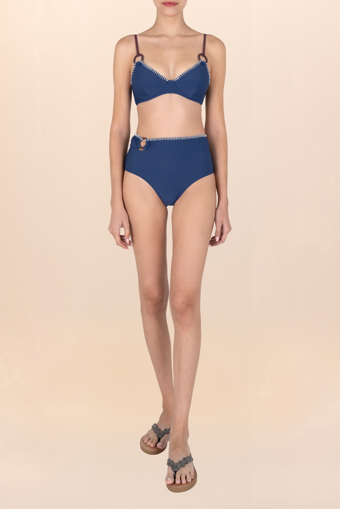 Corset Ring Bikini Top Sarzay Blue