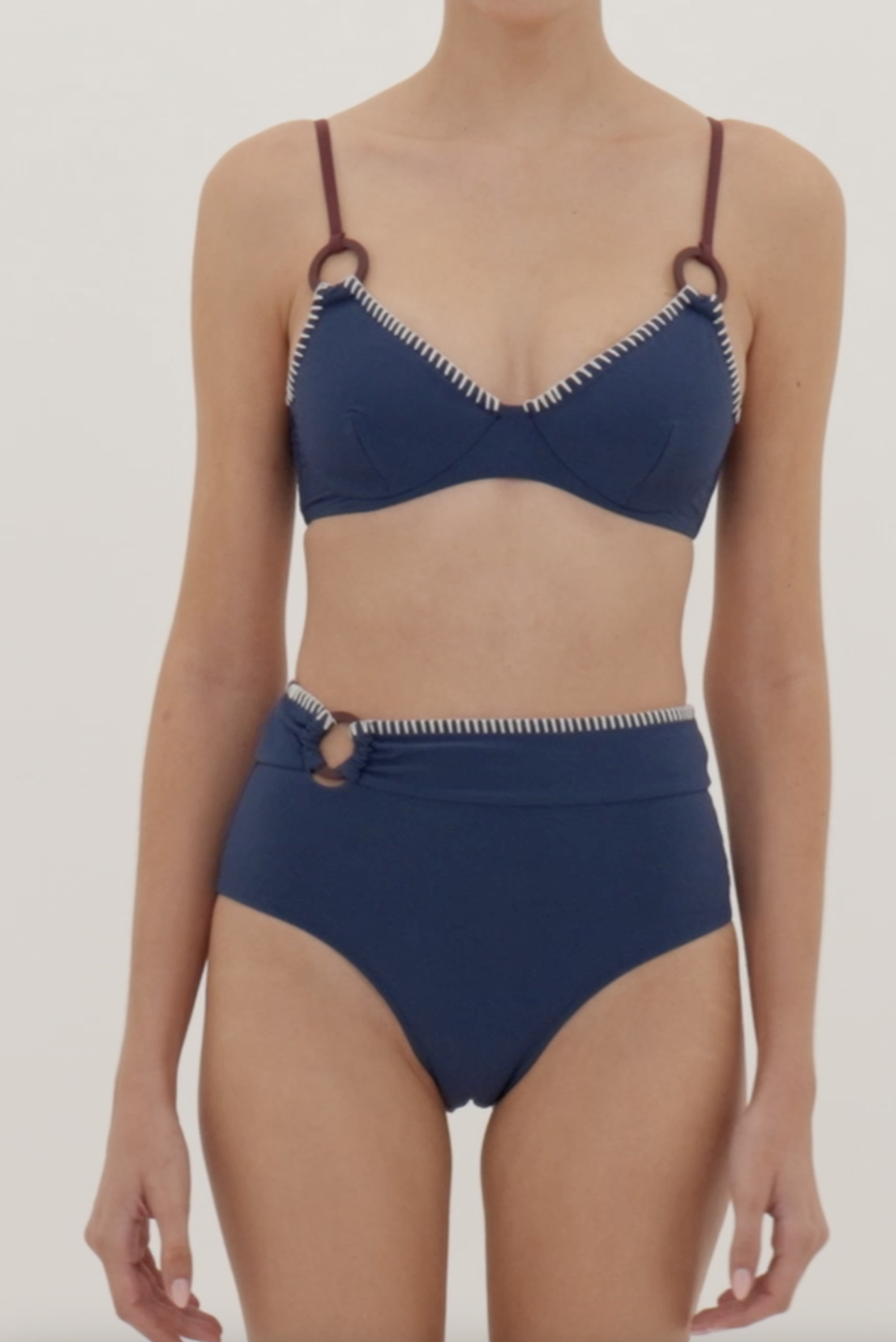Corset Ring Bikini Top Sarzay Blue