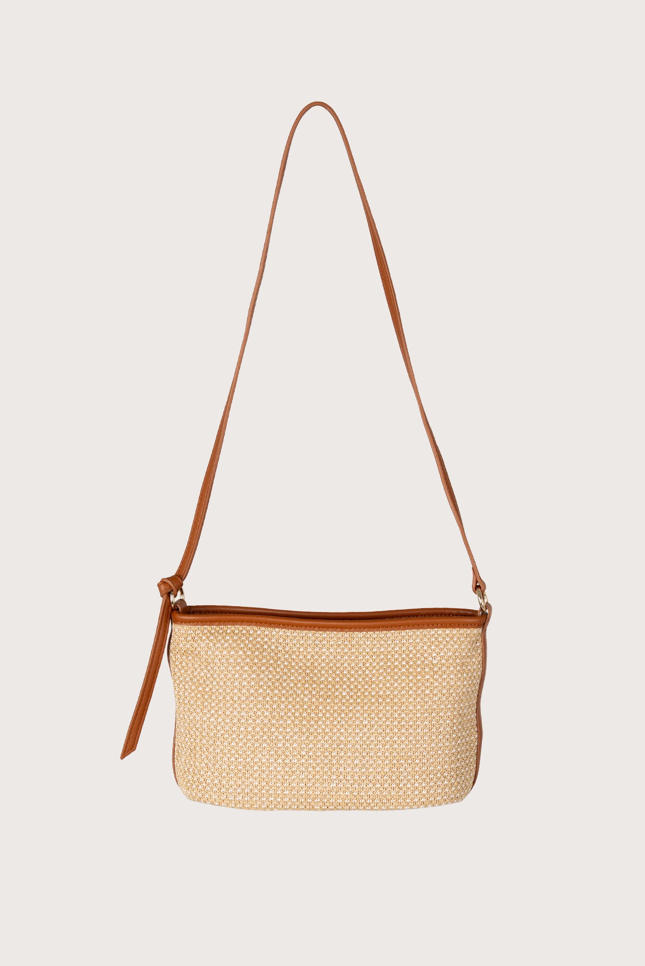 Bolsa Satchel Straw Camel