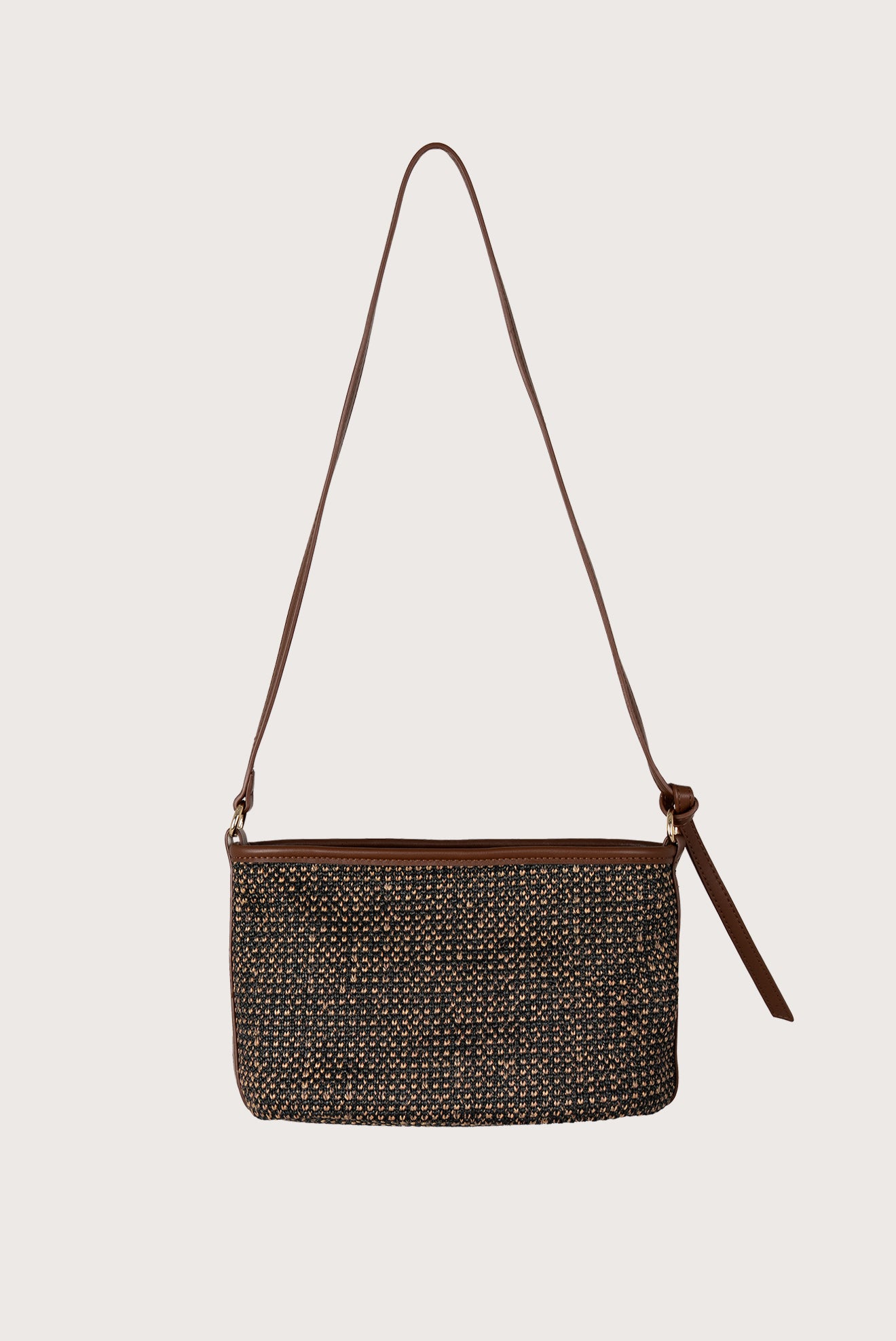Bolsa Satchel Straw Café