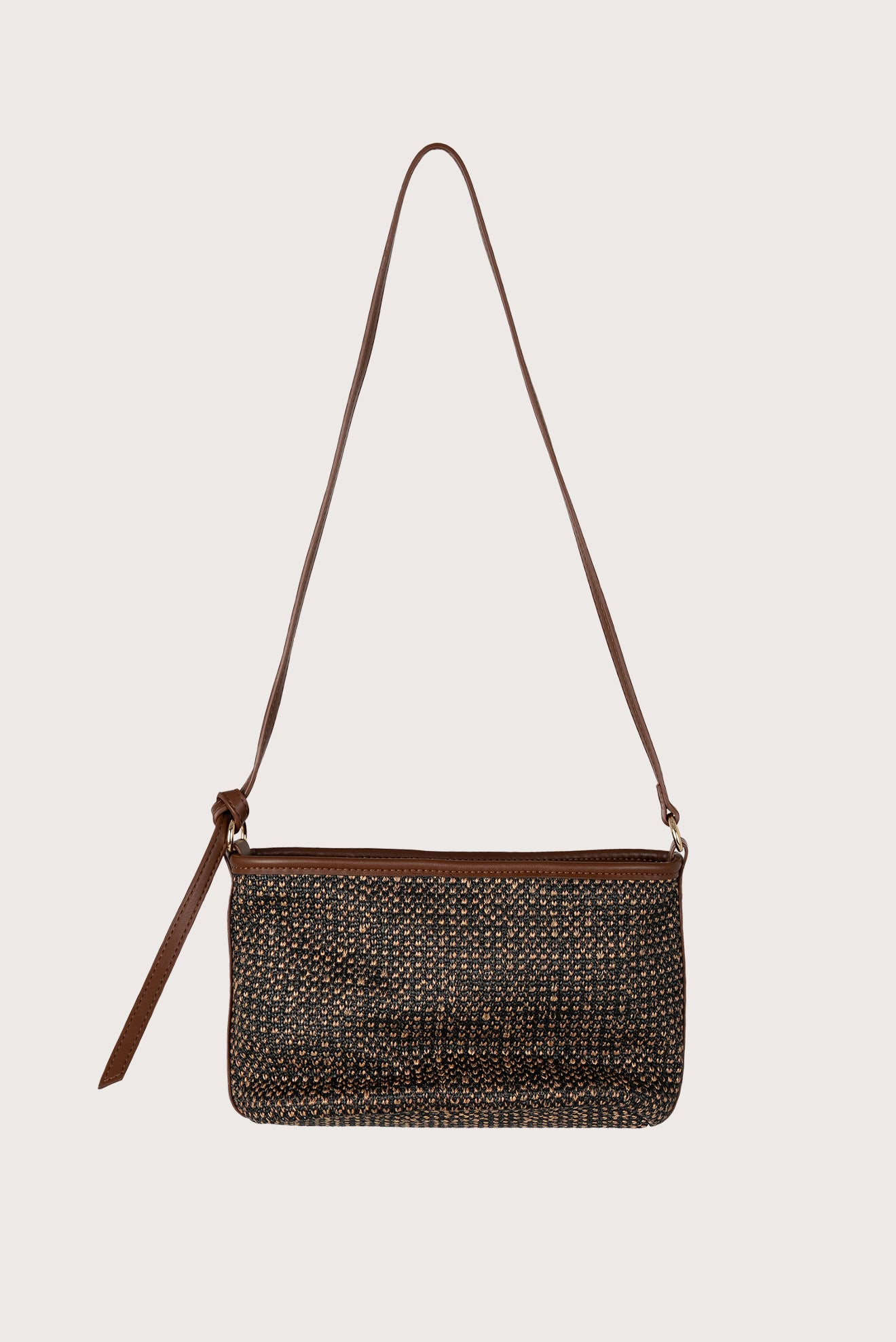Bolsa Satchel Straw Café
