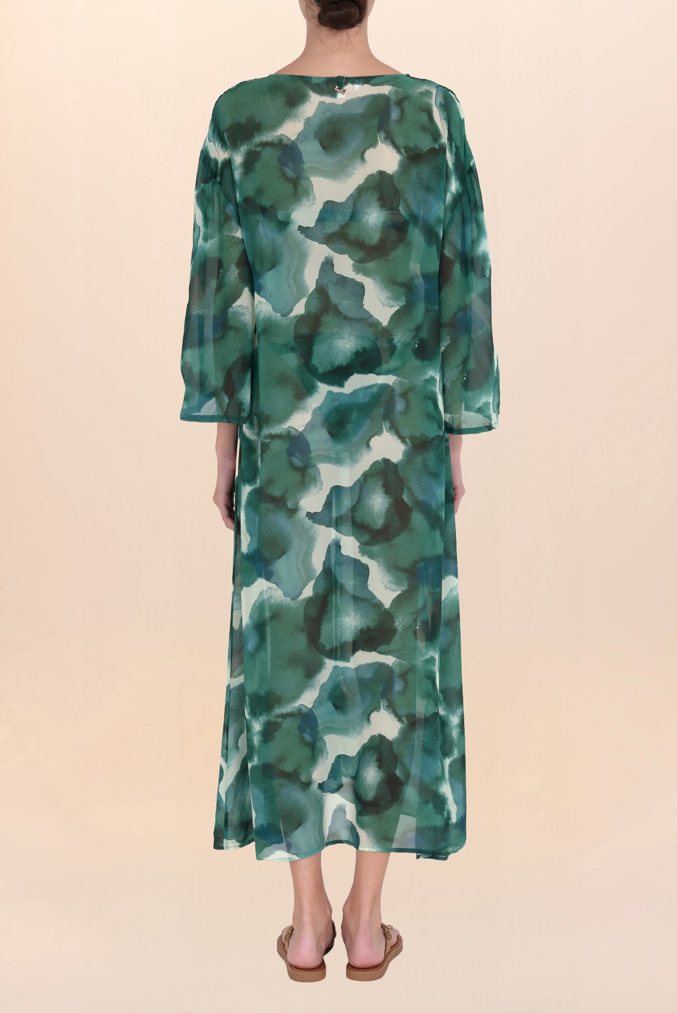 Kaftán Largo Cluis - Tela Ligera y Movimiento Natural