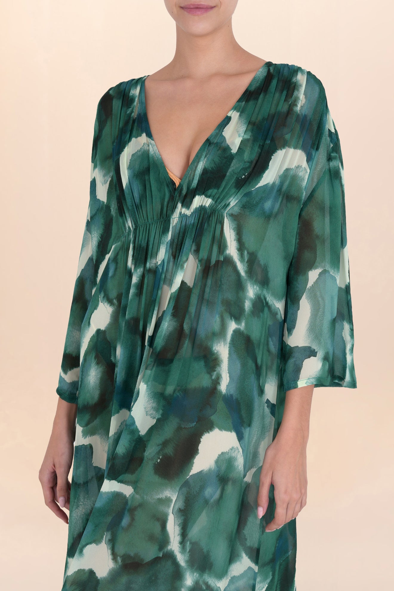 Kaftán Largo Cluis - Tela Ligera y Movimiento Natural