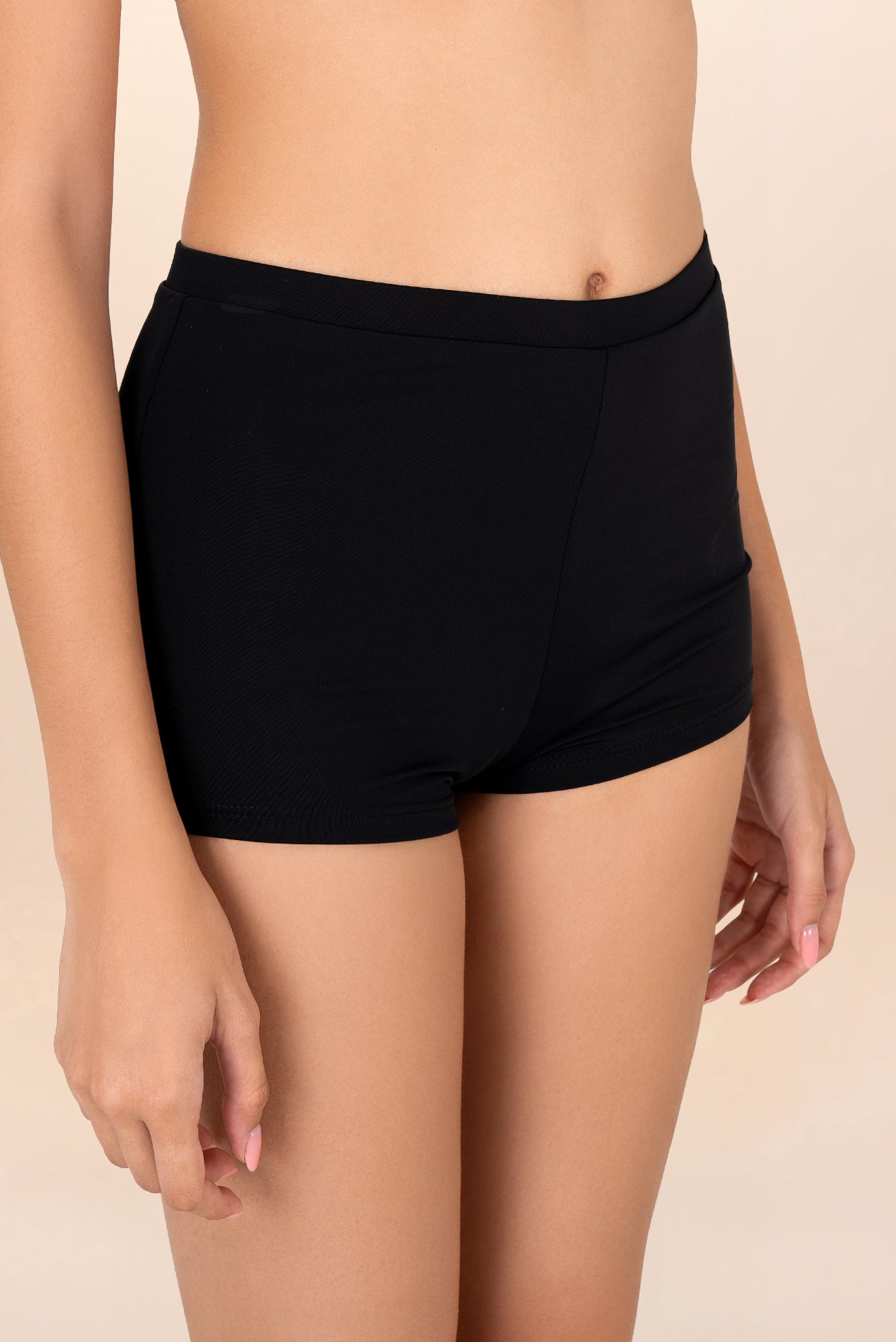 Black Elastic Short Bottom
