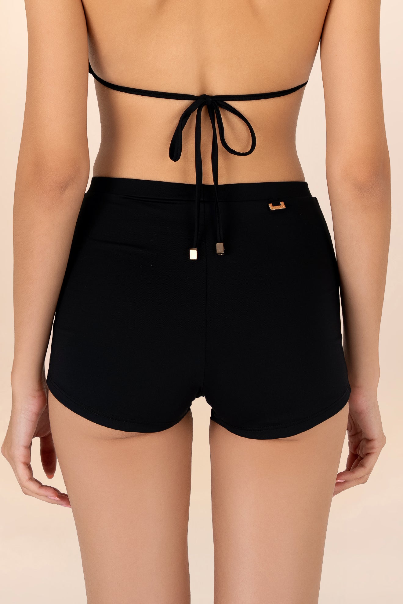 Black Elastic Short Bottom