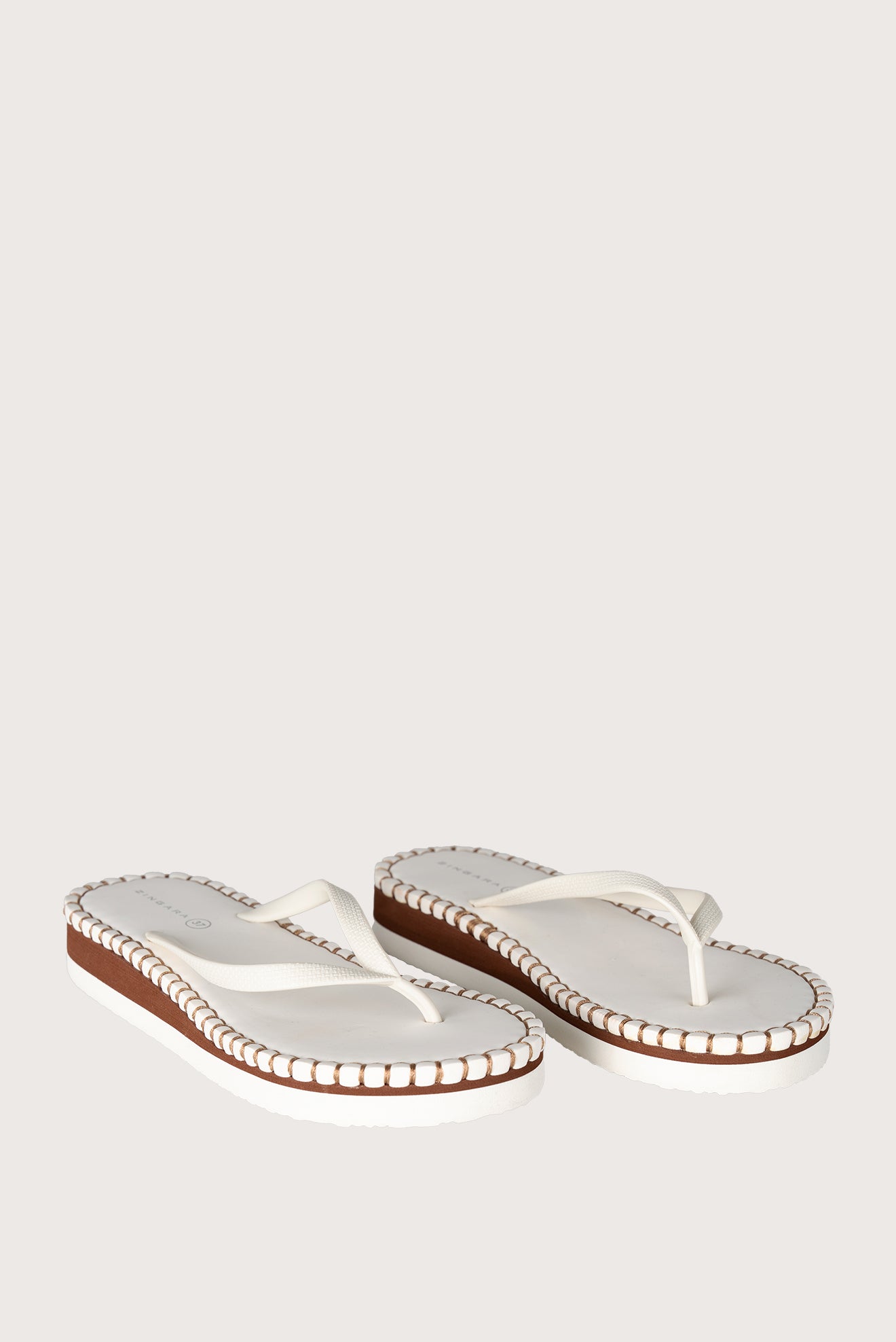 Threaded Sandals White