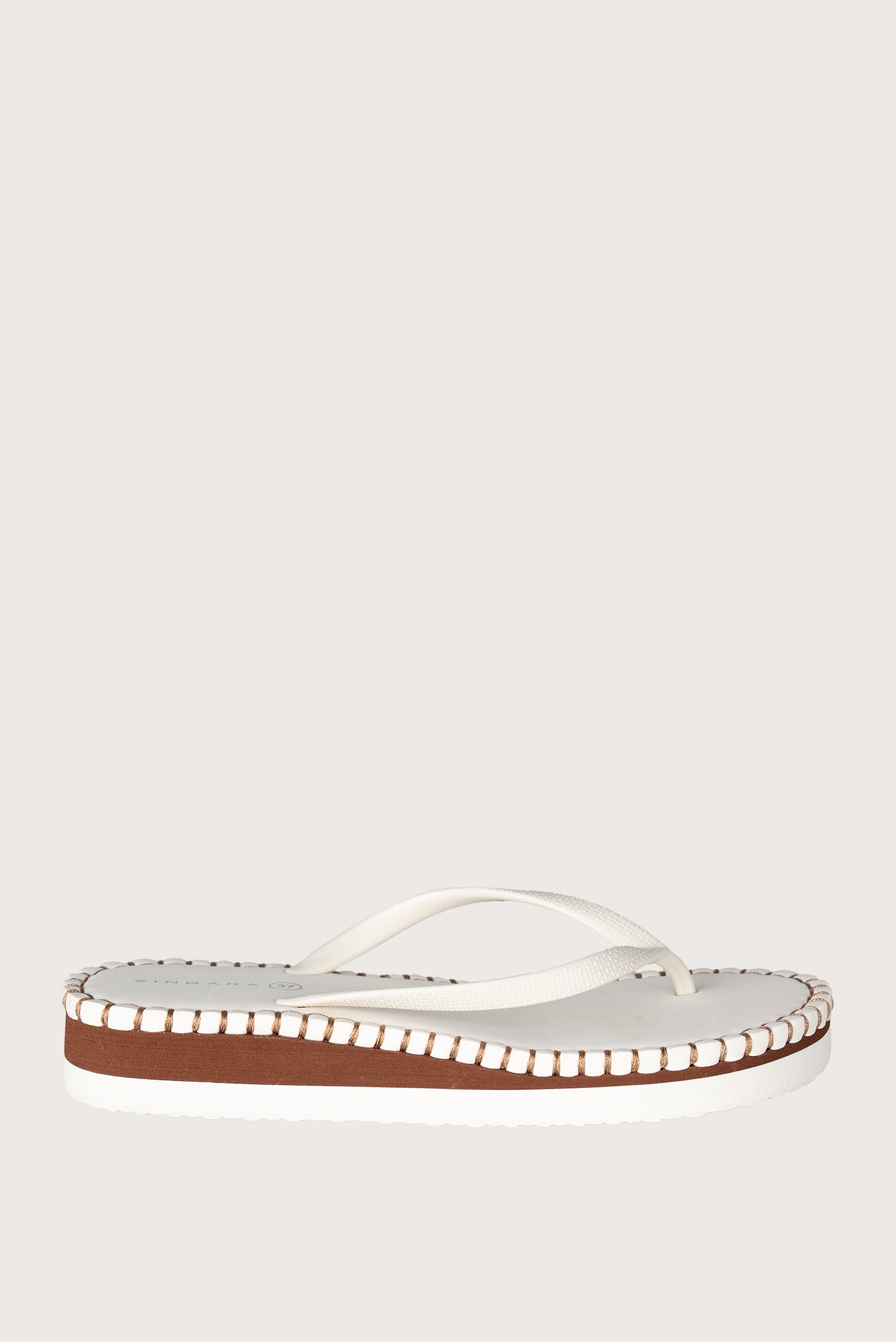 Threaded Sandals White