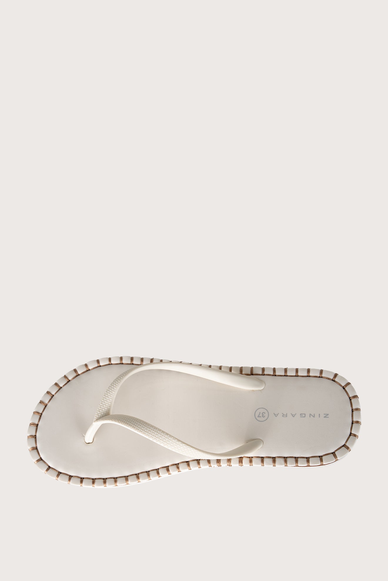 Threaded Sandals White