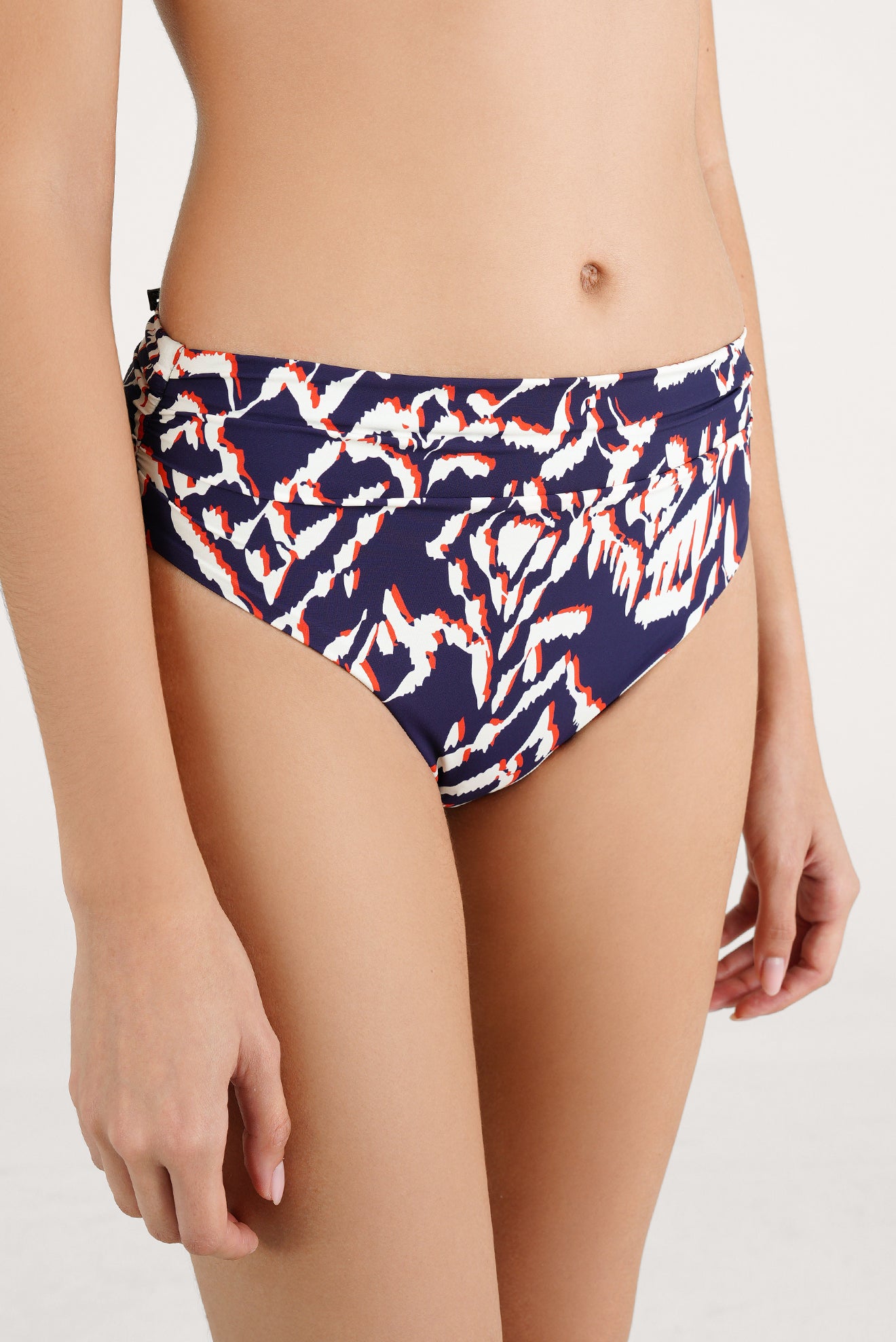 Lazuli High-waisted Rushed Bikini Bottom