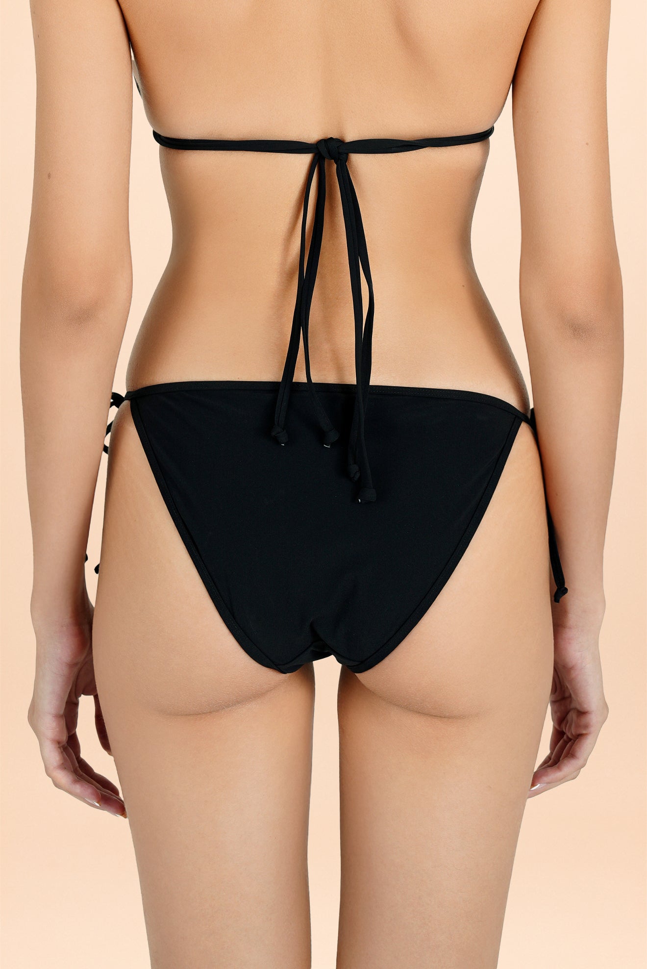 Attalea Black Ribbed Tie-Side Bottom