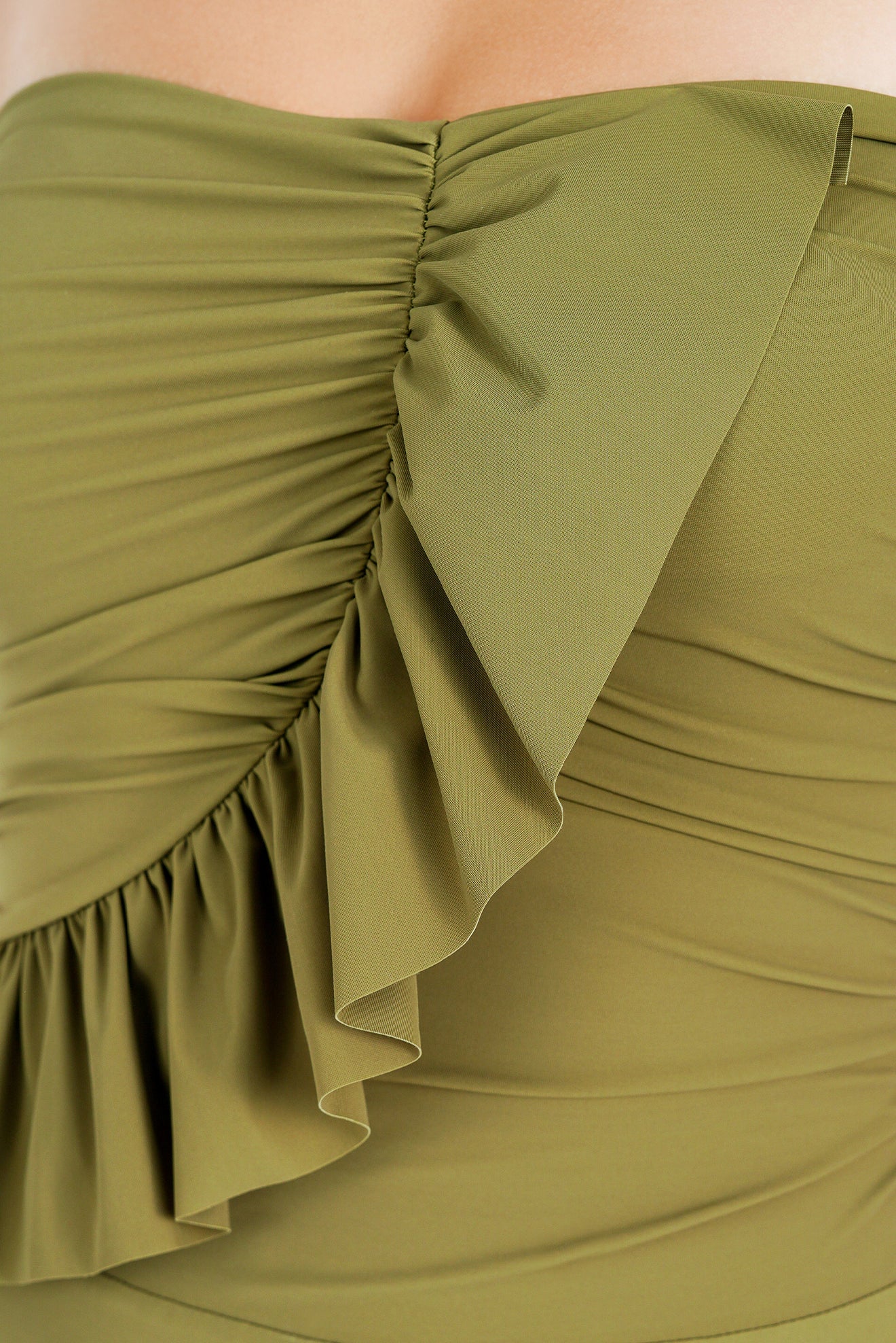 Jatoba Green Ruffle One-Piece