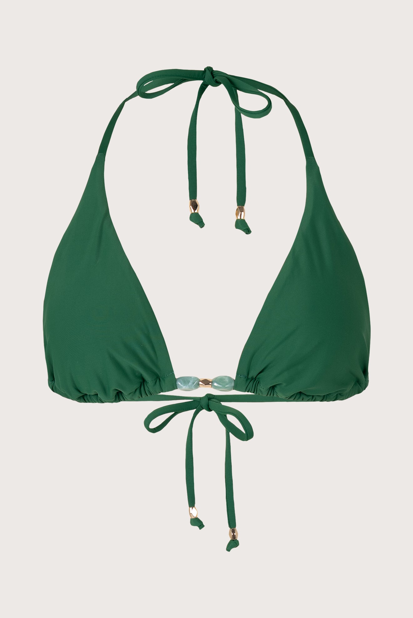 Lagoa Liso Triangle Bikini Top Beads