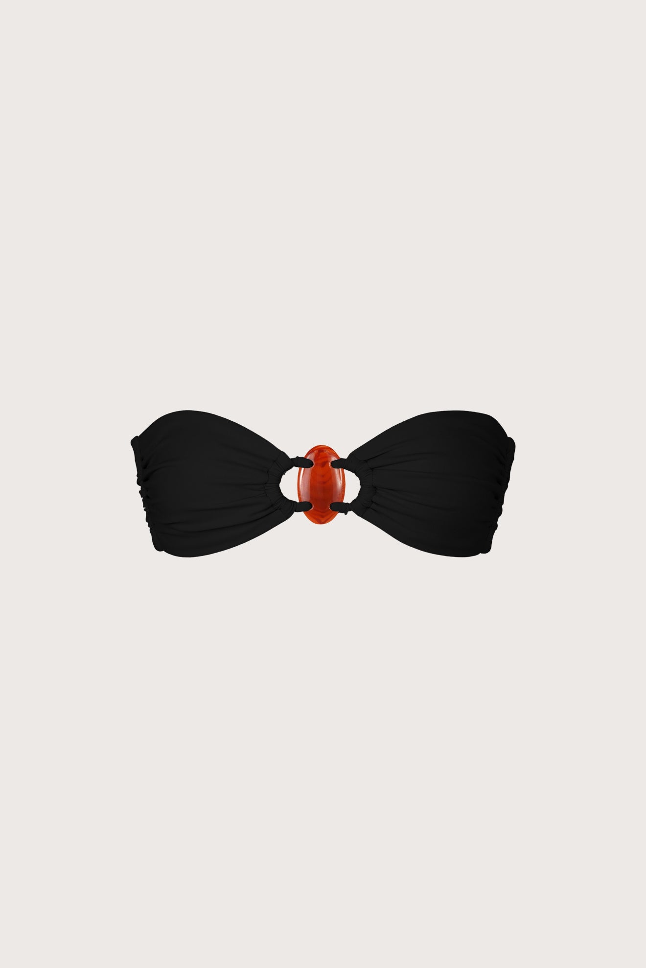 Top Bandeau Accesorio Negro