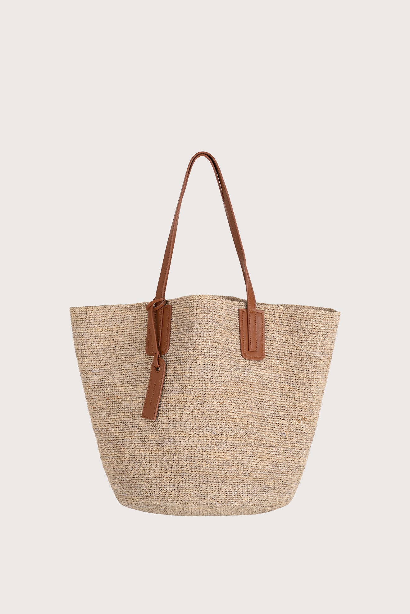 Classic Raffia Tote Bag in Cream