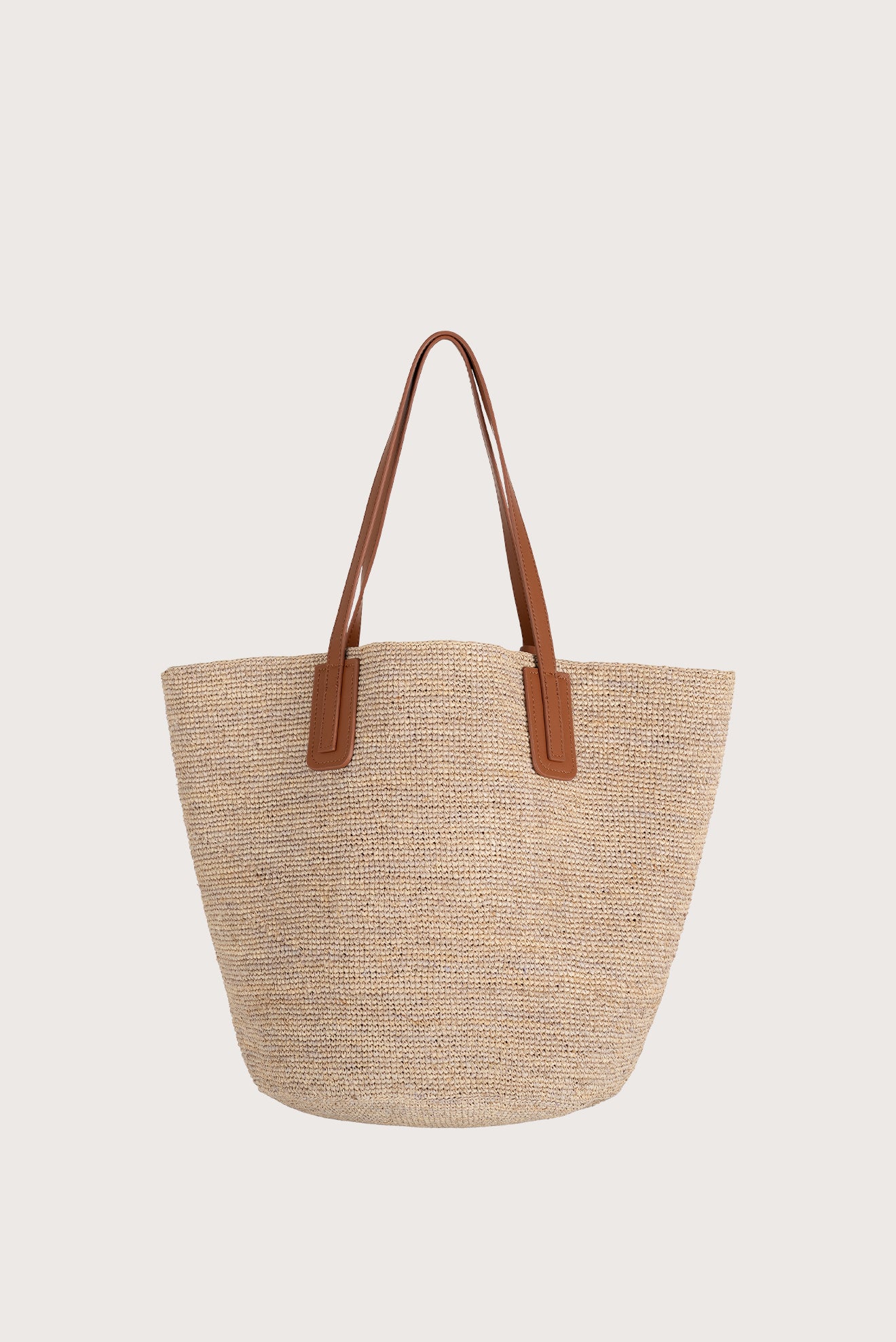 Classic Raffia Tote Bag in Cream