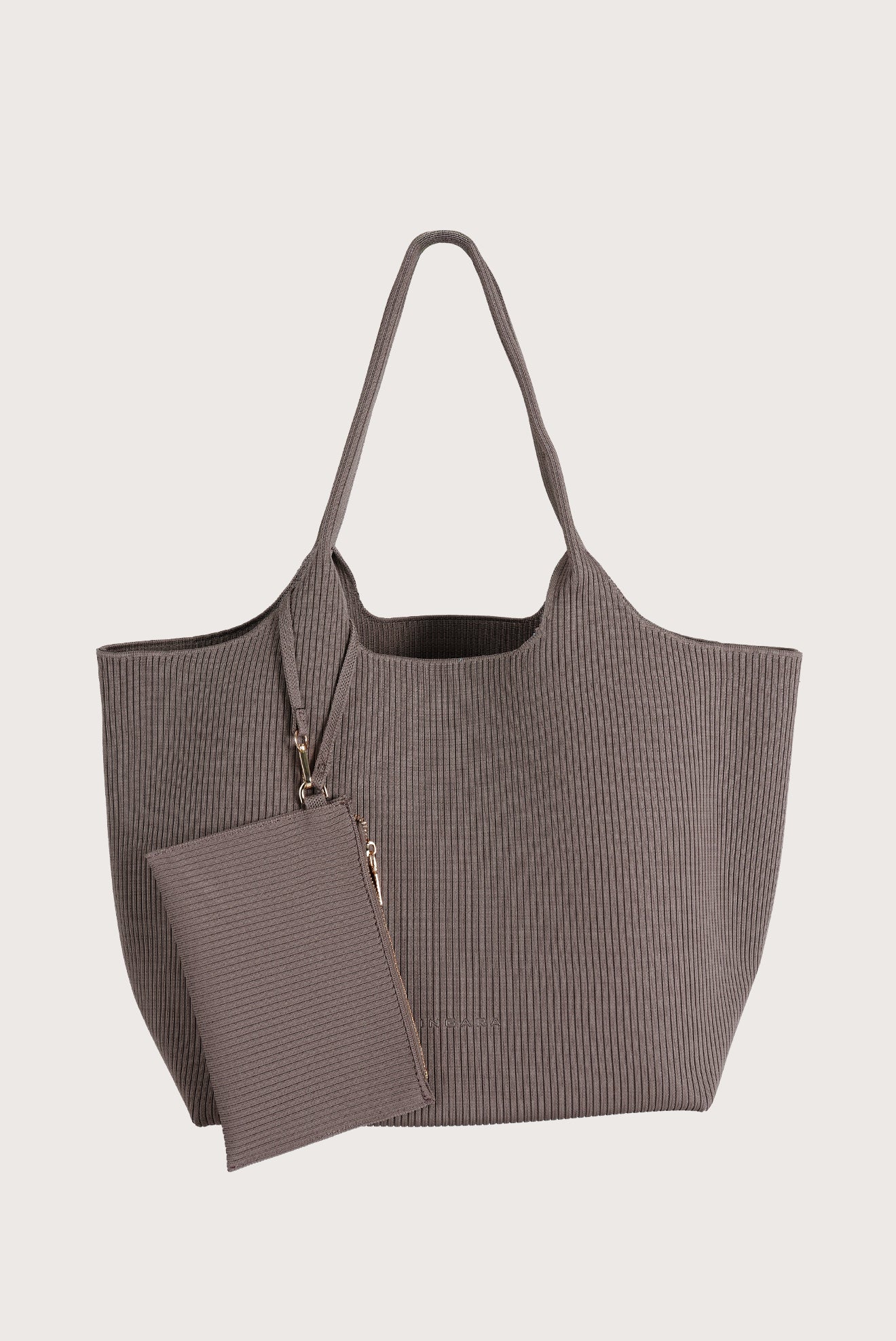 Bolso Tote Tejido Café