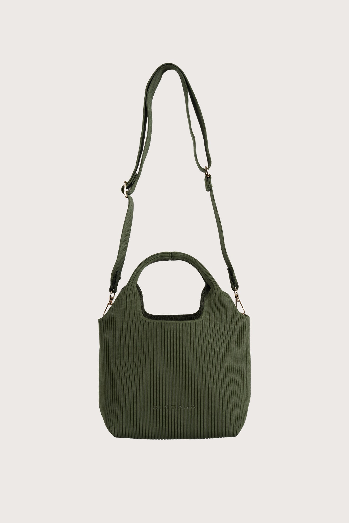 Knitted Sabia Small Satchel Green