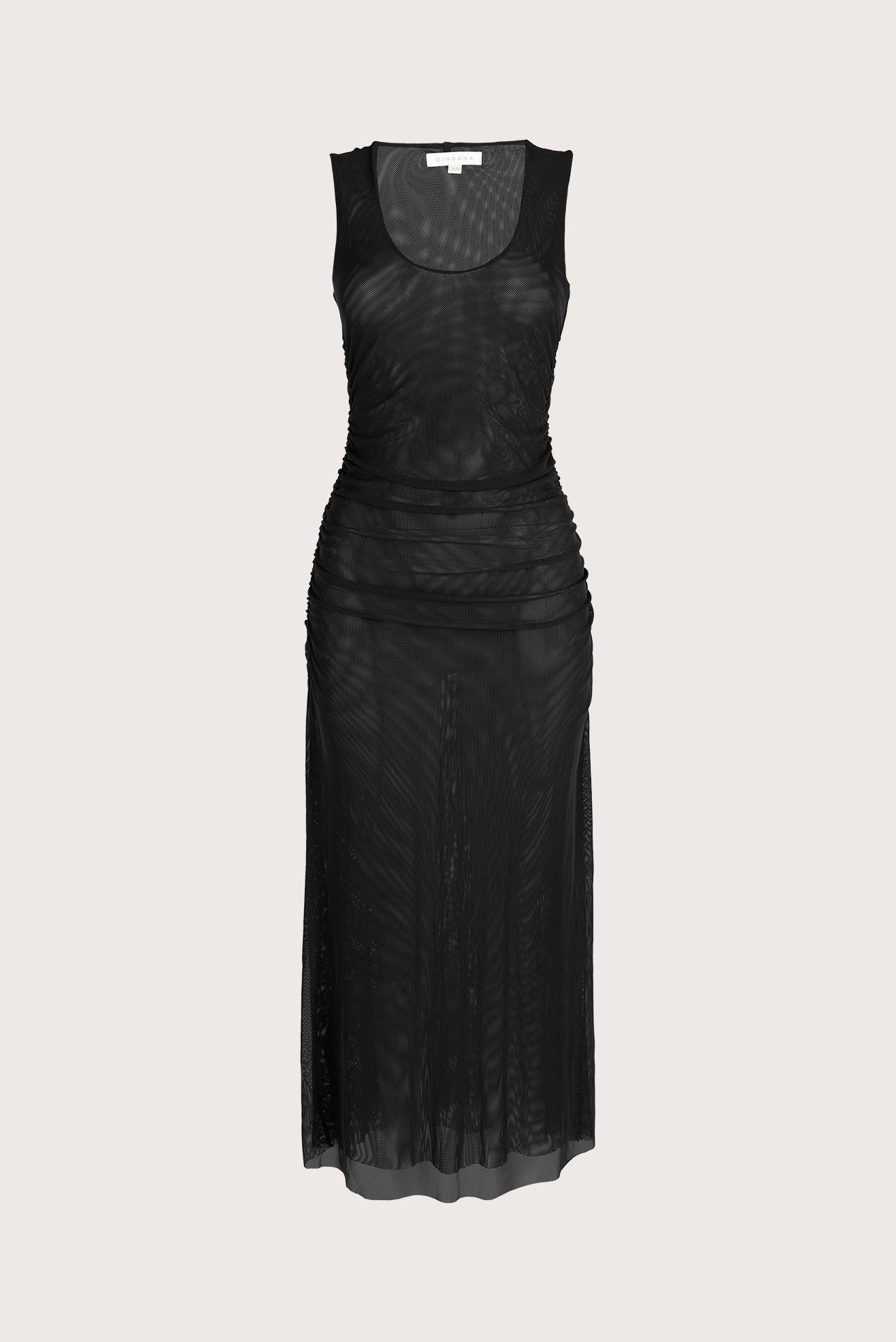 Vestido Largo Mesh Negro
