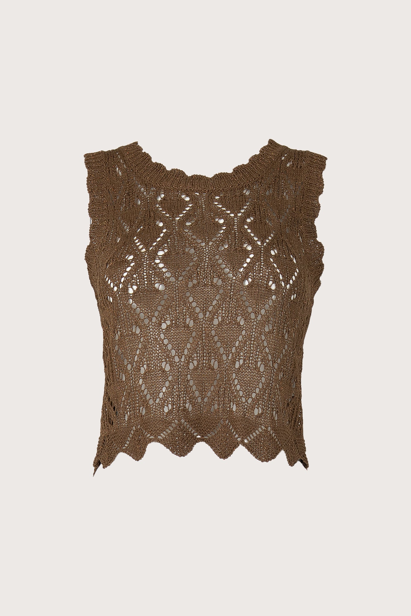 Top Crochet Caraiba Café