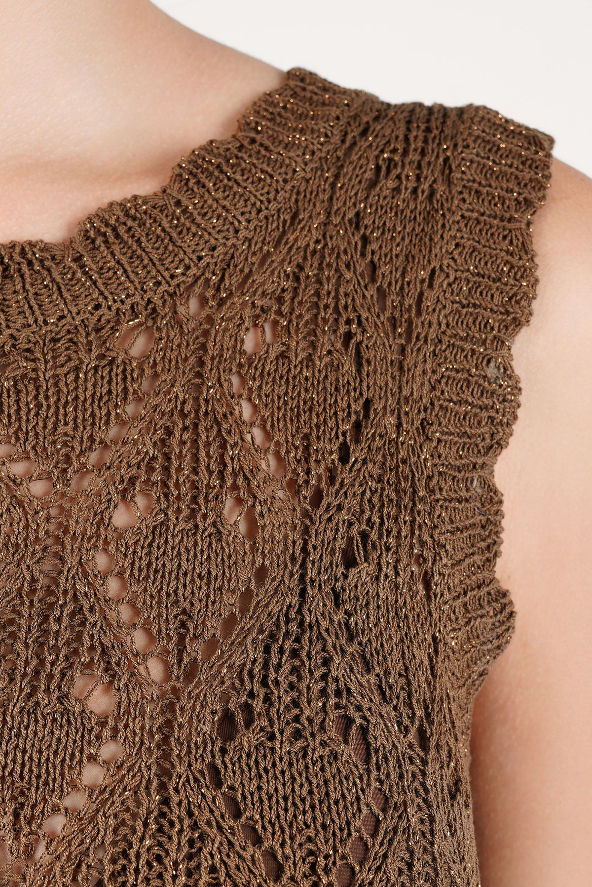 Caraiba Crochet Top Brown