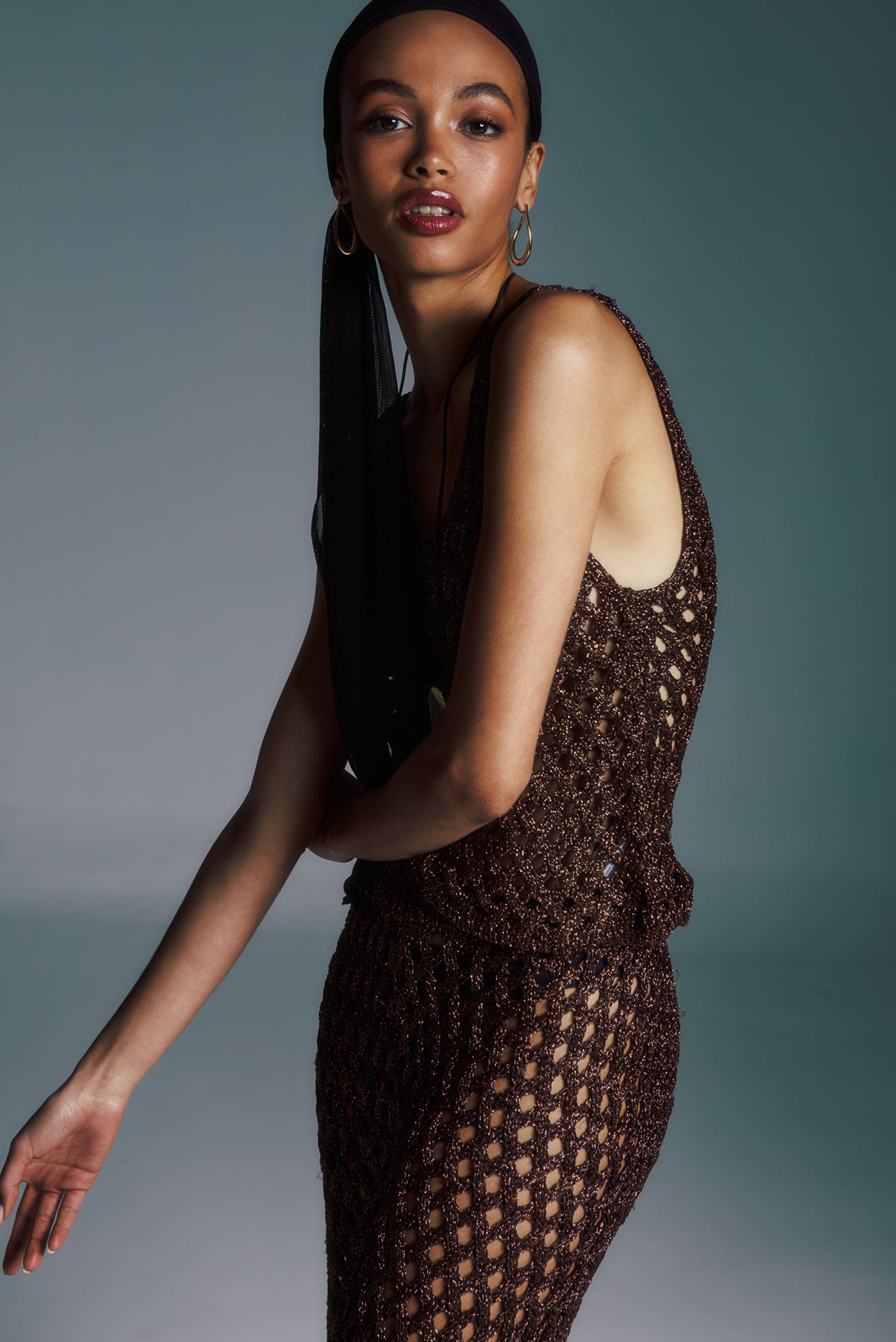 Brown Do Reis Open-Knit Top