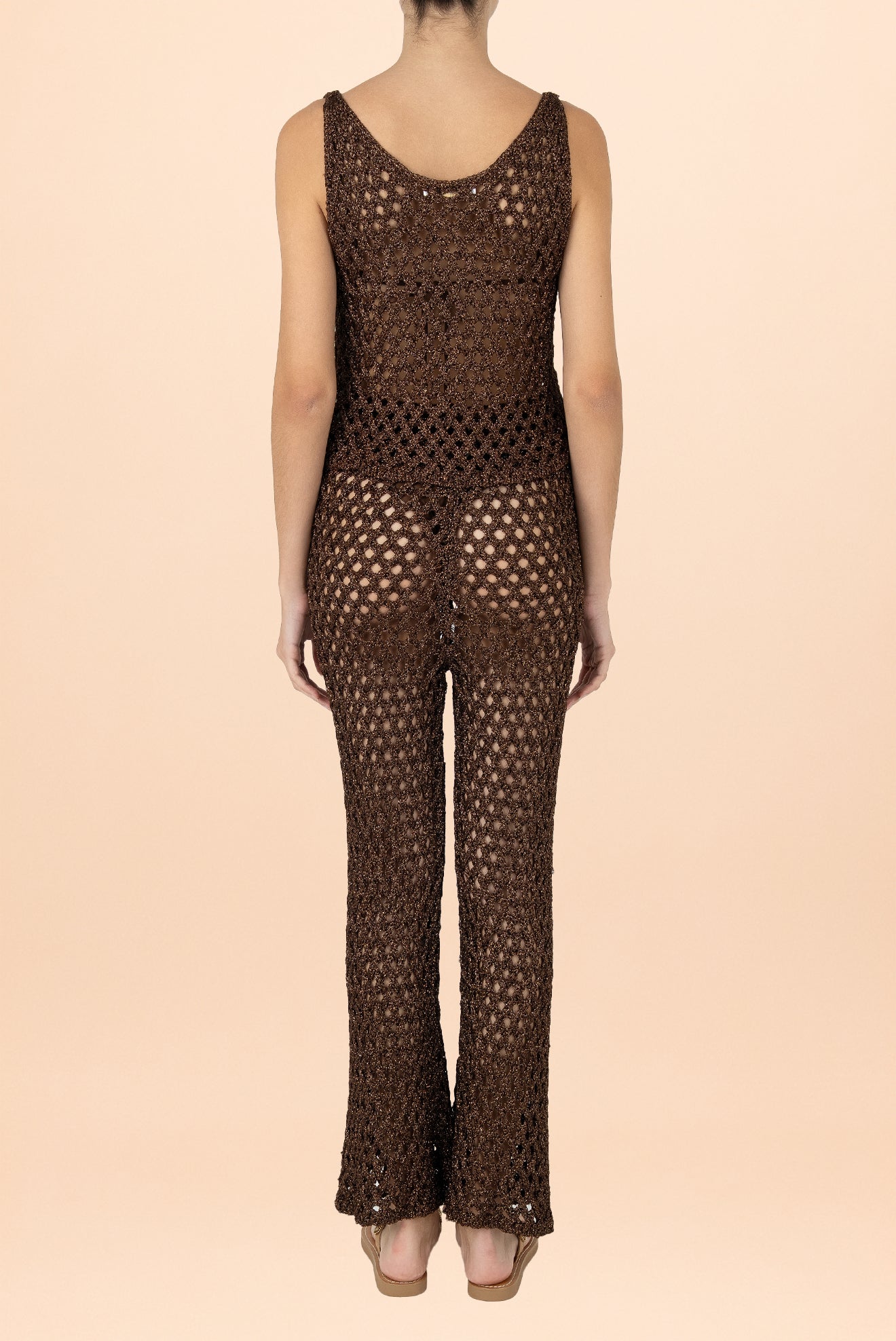 Brown Do Reis Open-Knit Top