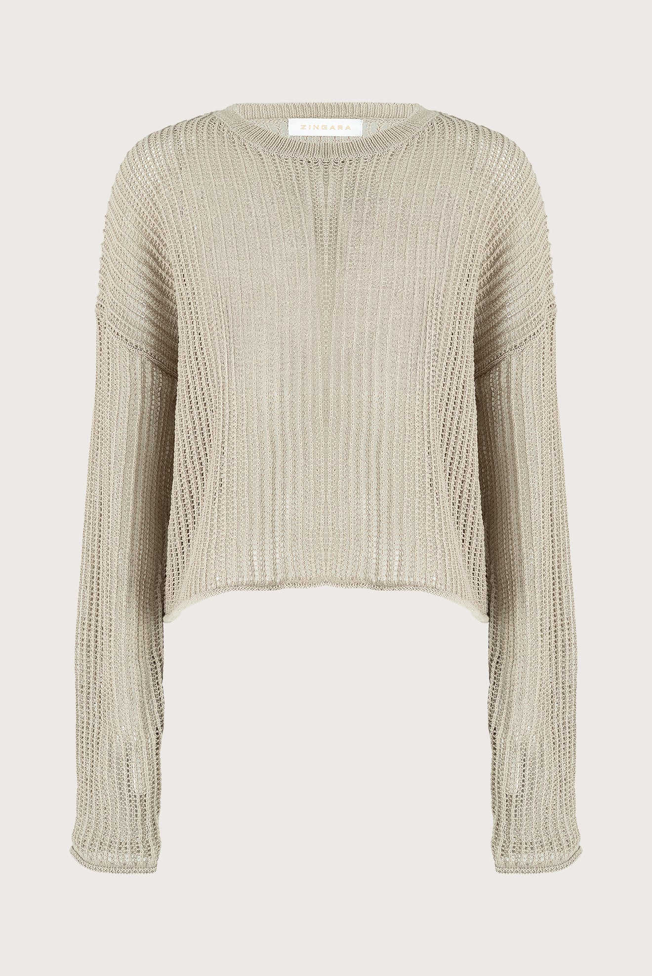 Suéter Perla Calado Gris