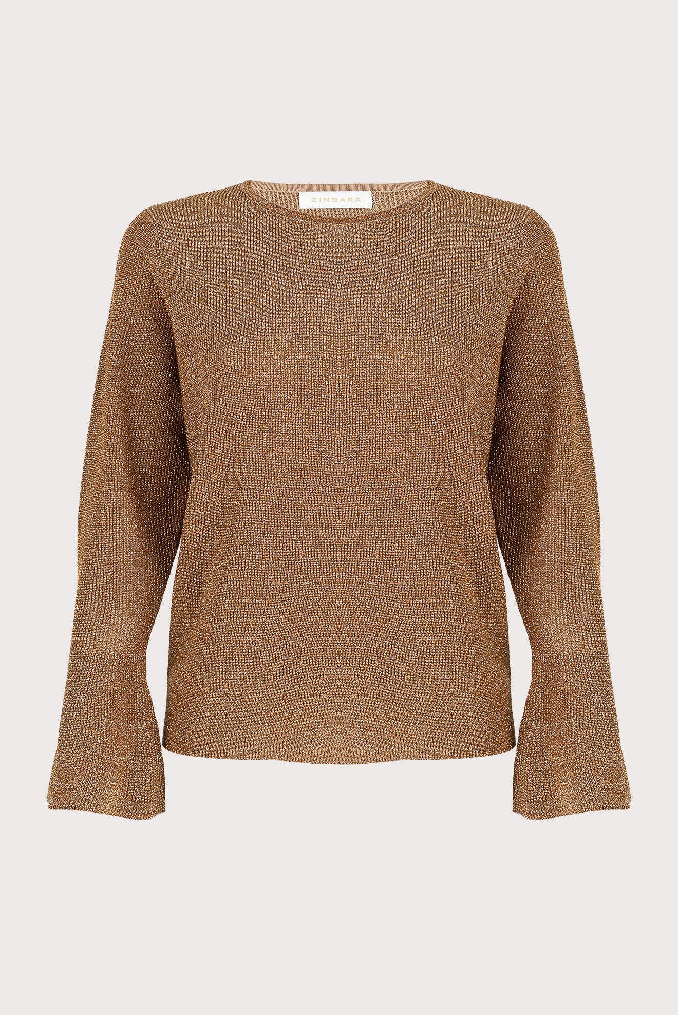 Suéter Perla Cuello Perkins Dorado