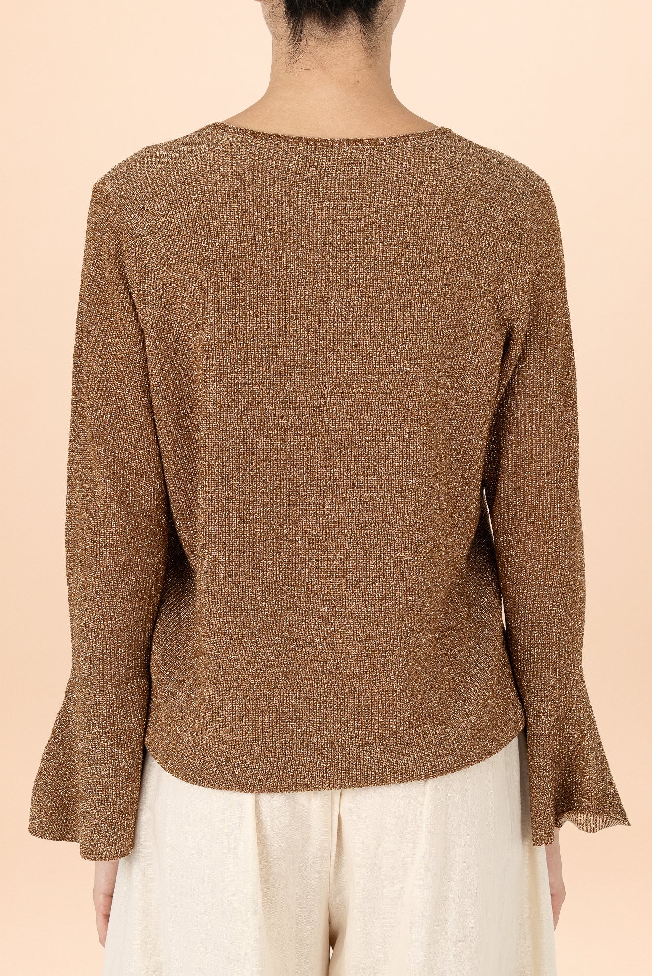 Suéter Perla Cuello Perkins Dorado