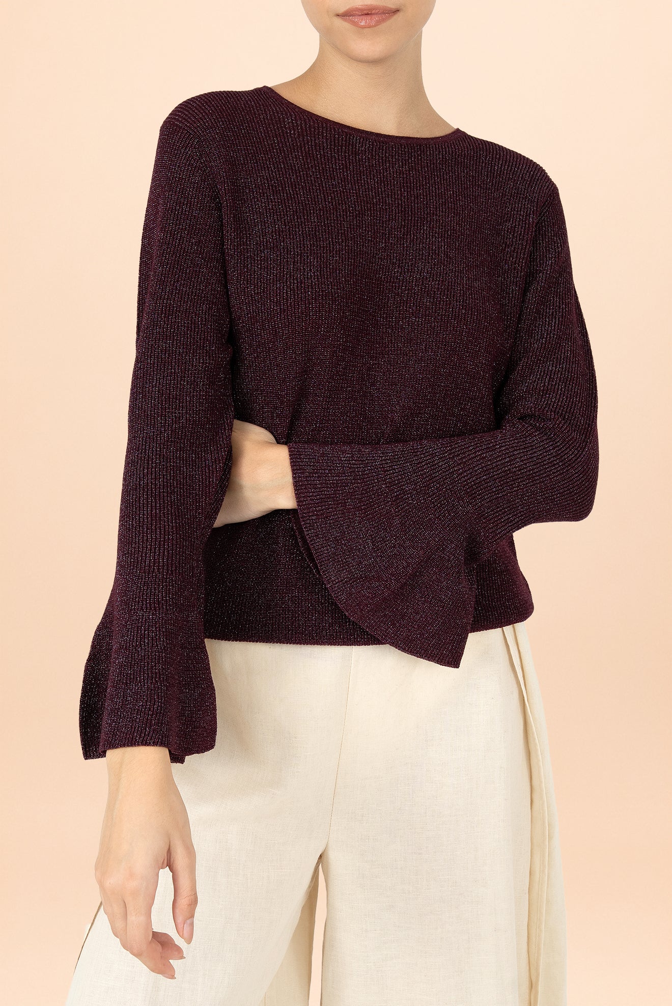 Suéter Perla Perkins Púrpura