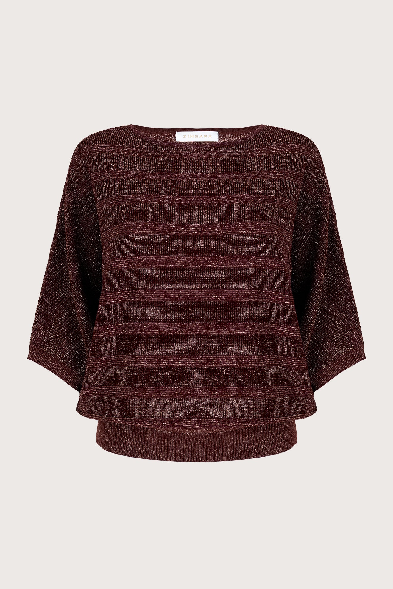 Suéter Perla Lurex Stripe Café